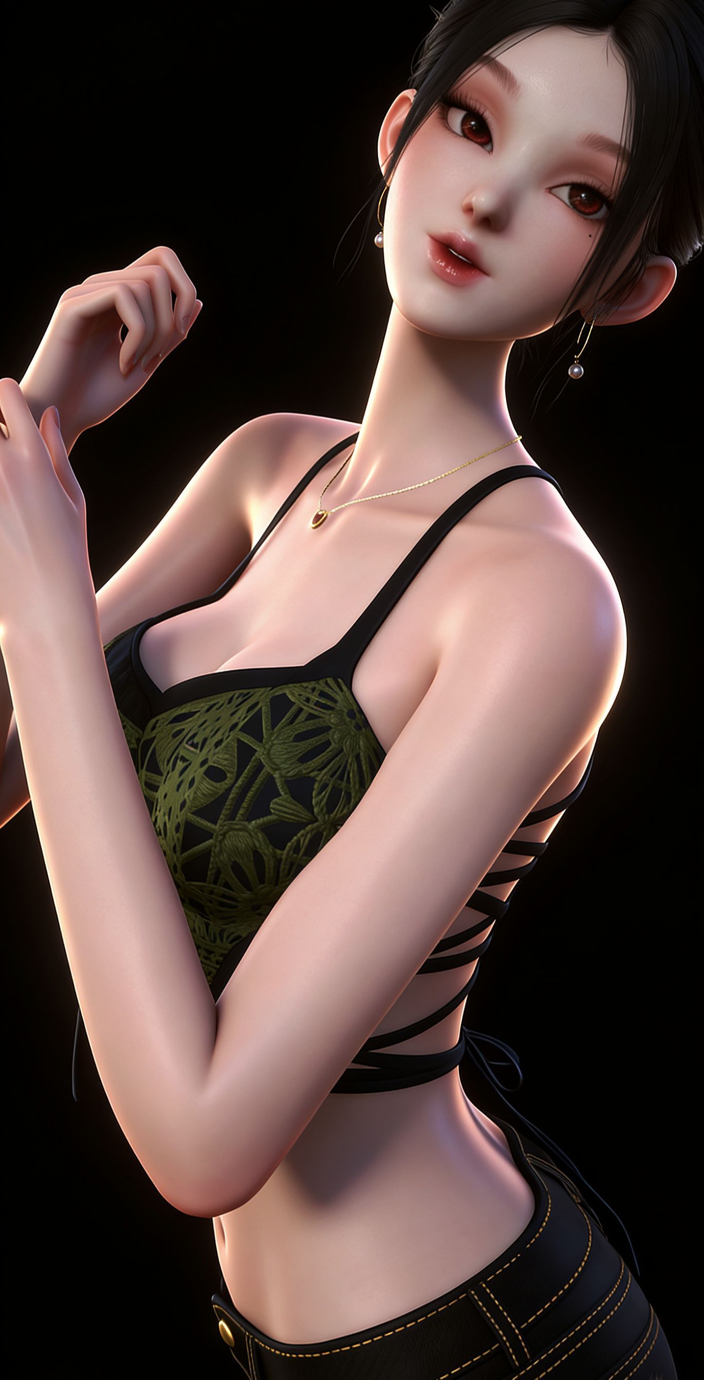 3D建模性感游戏角色捏脸 美女辣妹图片,第2张