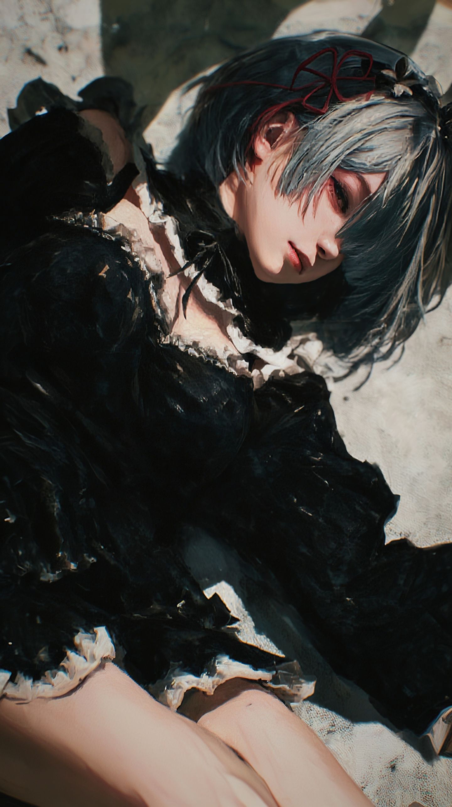 蕾姆 二次元动漫动画人物角色 高清手机锁屏封面壁纸,第1张