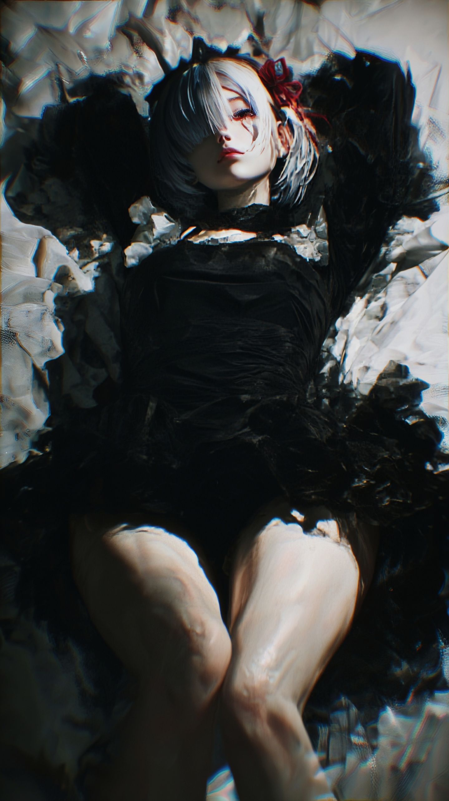 蕾姆 二次元动漫动画人物角色 高清手机锁屏封面壁纸,第2张