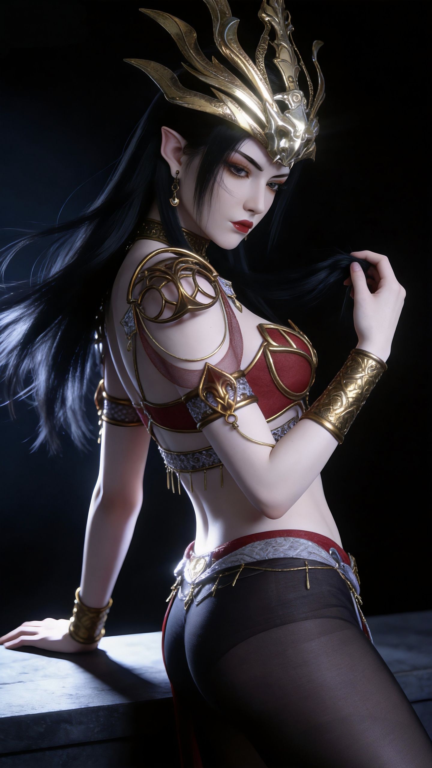 美杜莎女王 动画斗破苍穹年番 老版本建模 御姐图片,第2张