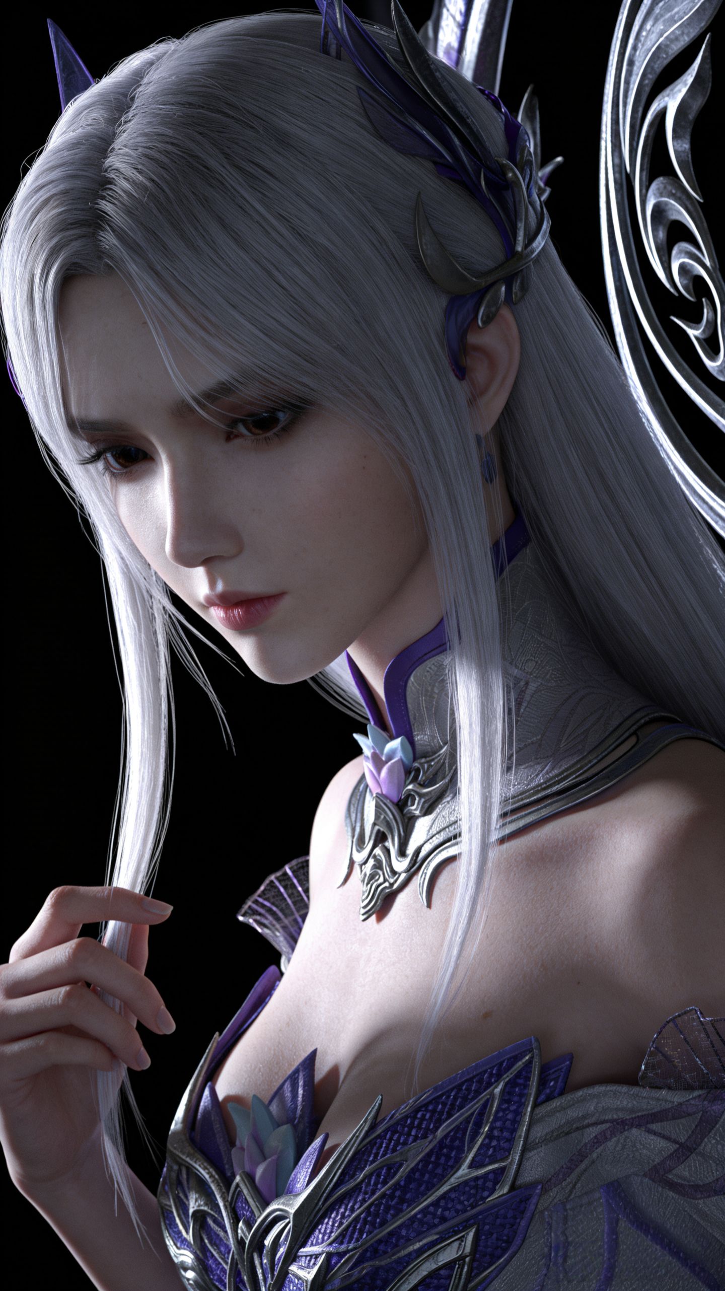 斗破苍穹 小医仙 AI写实绘画 这质感真不错 动漫壁纸 手机锁屏推荐,第6张