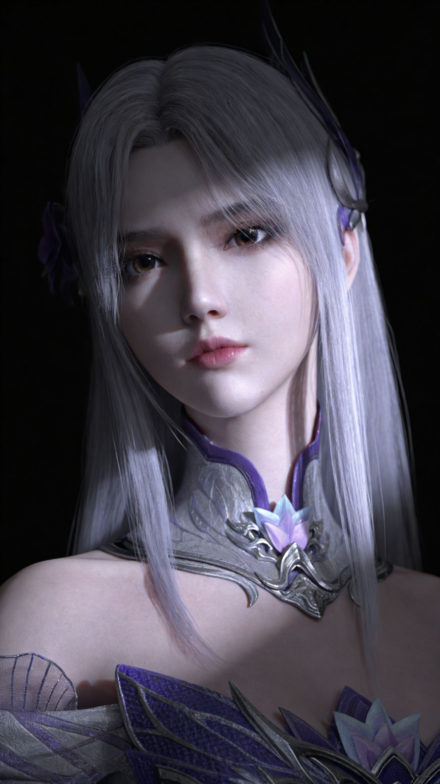 斗破苍穹 小医仙 AI写实绘画 动漫壁纸 手机锁屏推荐,第1张