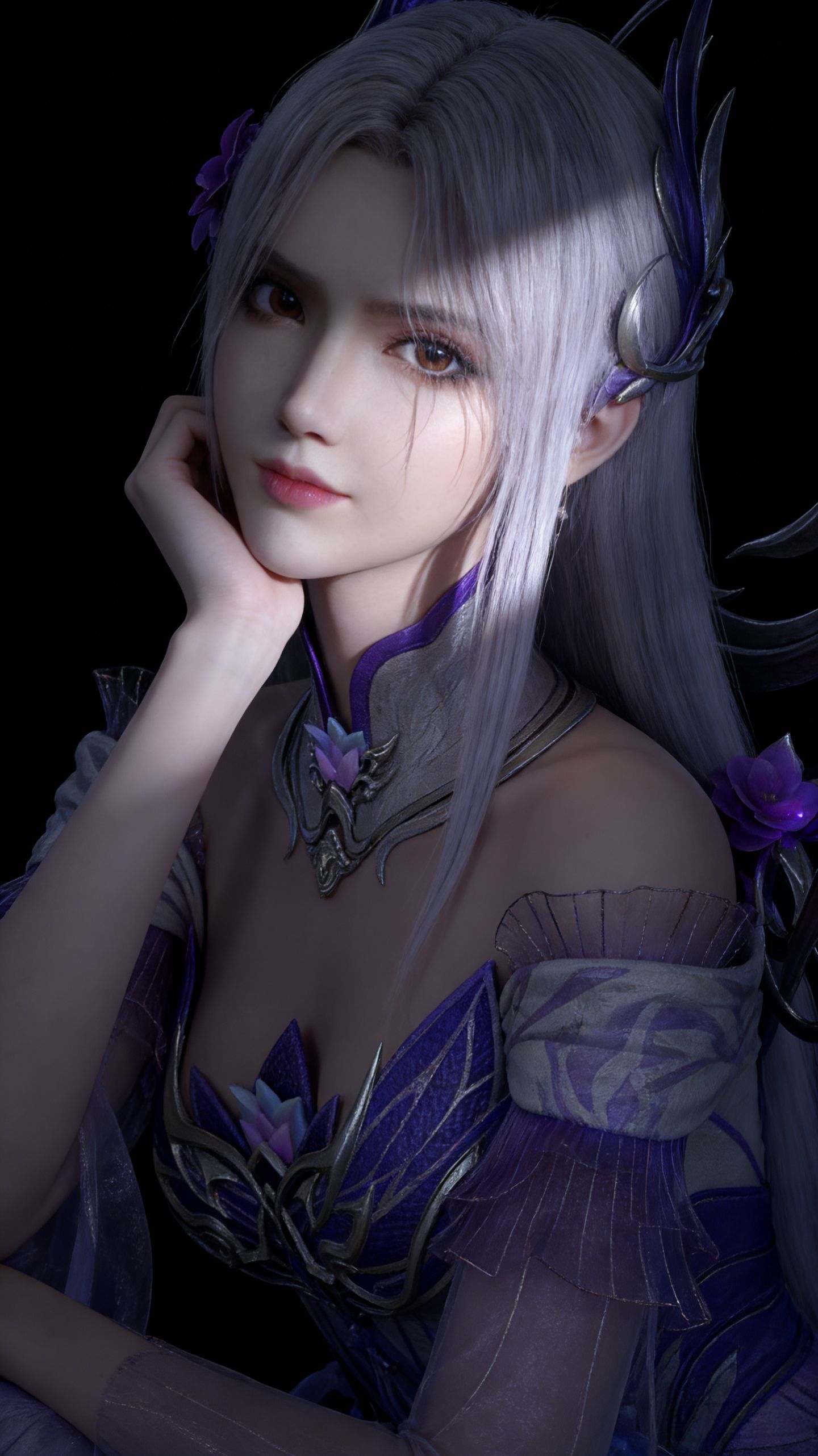 斗破苍穹 小医仙 AI写实绘画 动漫壁纸 手机锁屏推荐,第2张