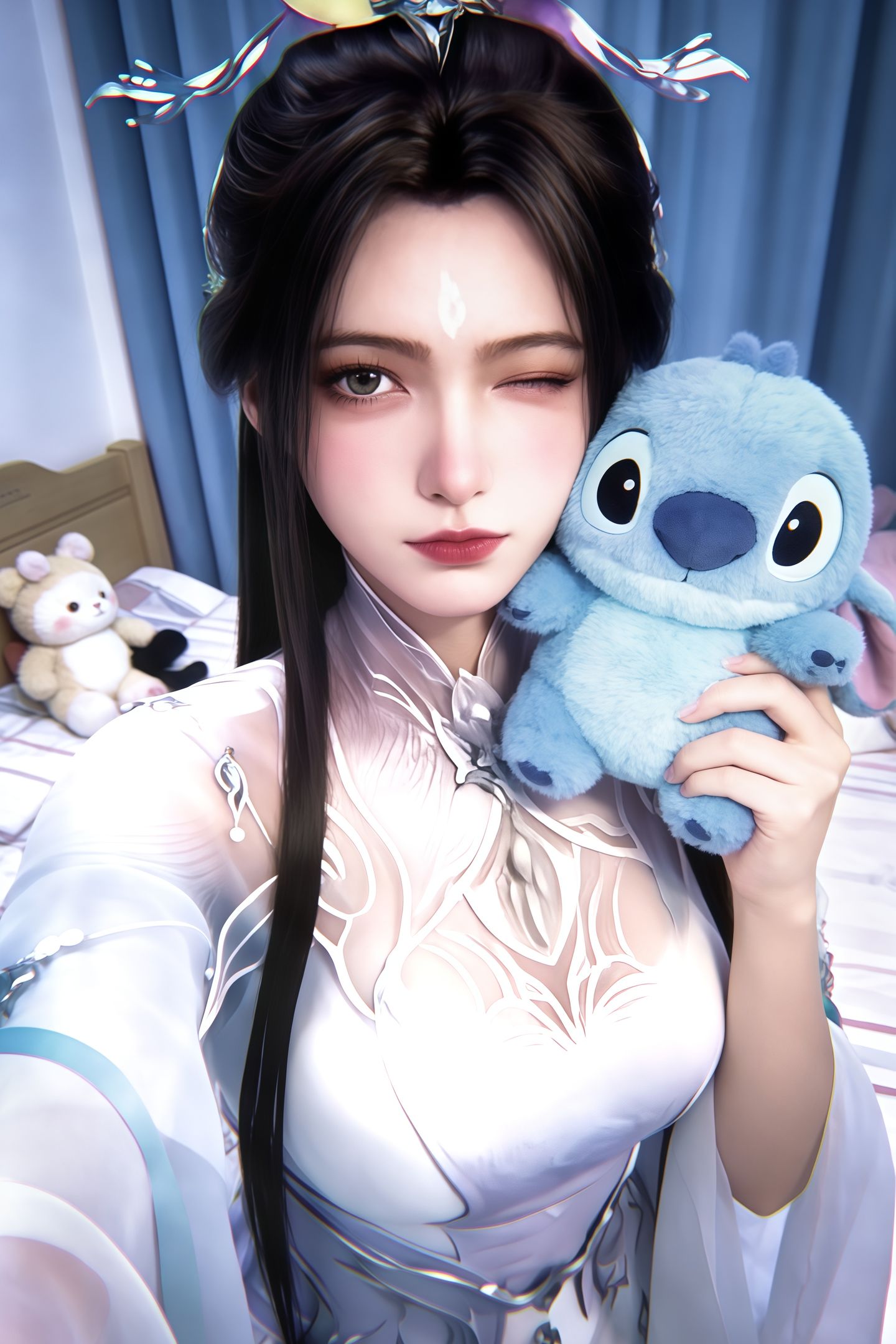 陆雪琪可爱自拍版 现代居家 诛仙动画 相机滤镜,第1张