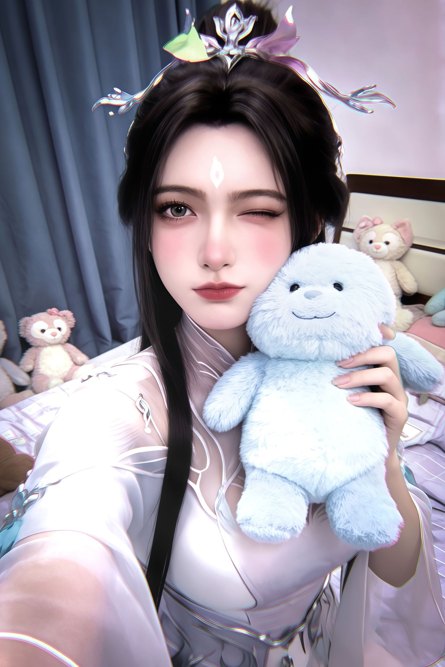 陆雪琪可爱自拍版 现代居家 诛仙动画 相机滤镜,第2张