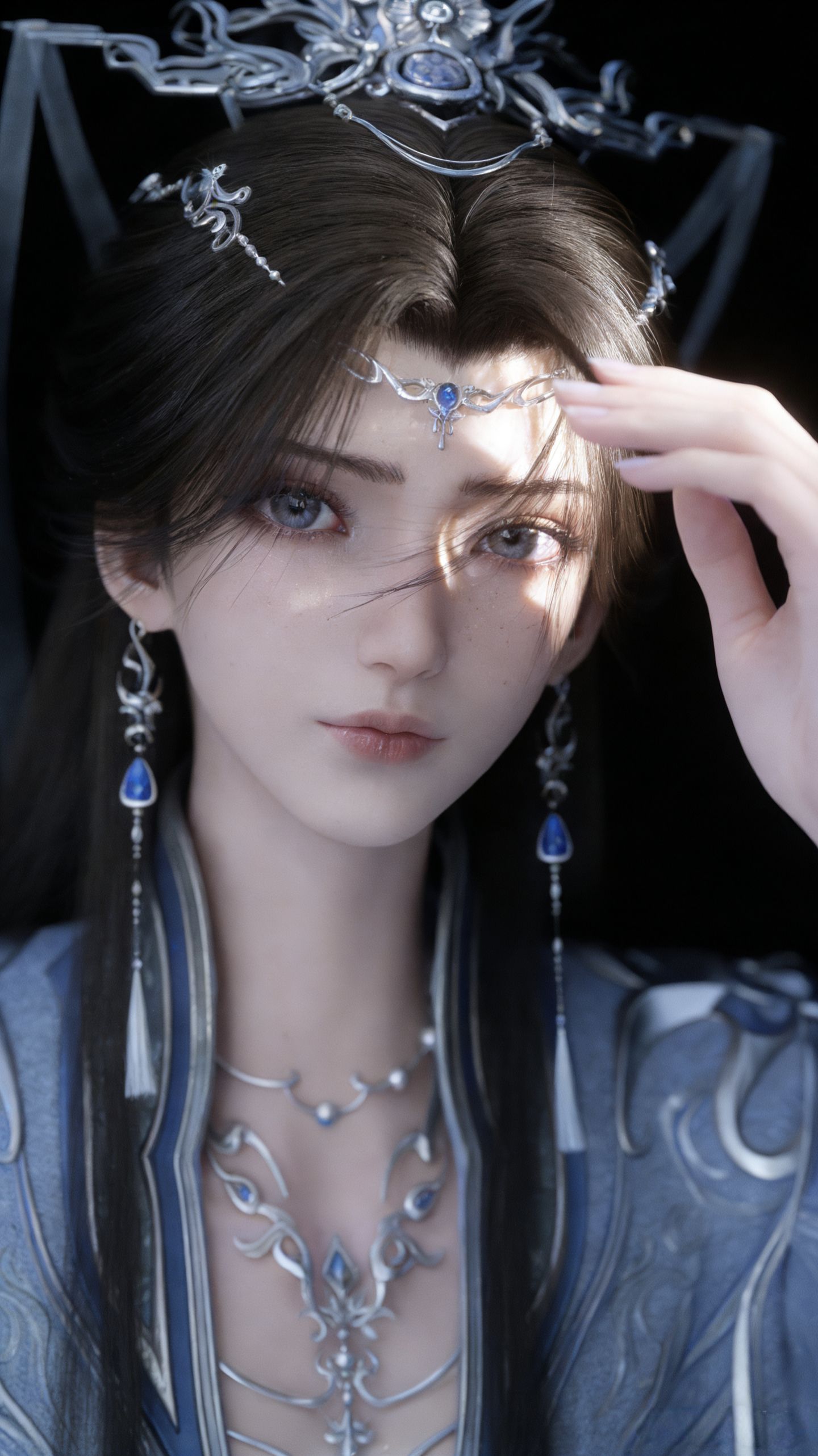 动漫动画仙逆年番 李慕婉 黑色背景手机锁屏壁纸分享 好看美女,第4张