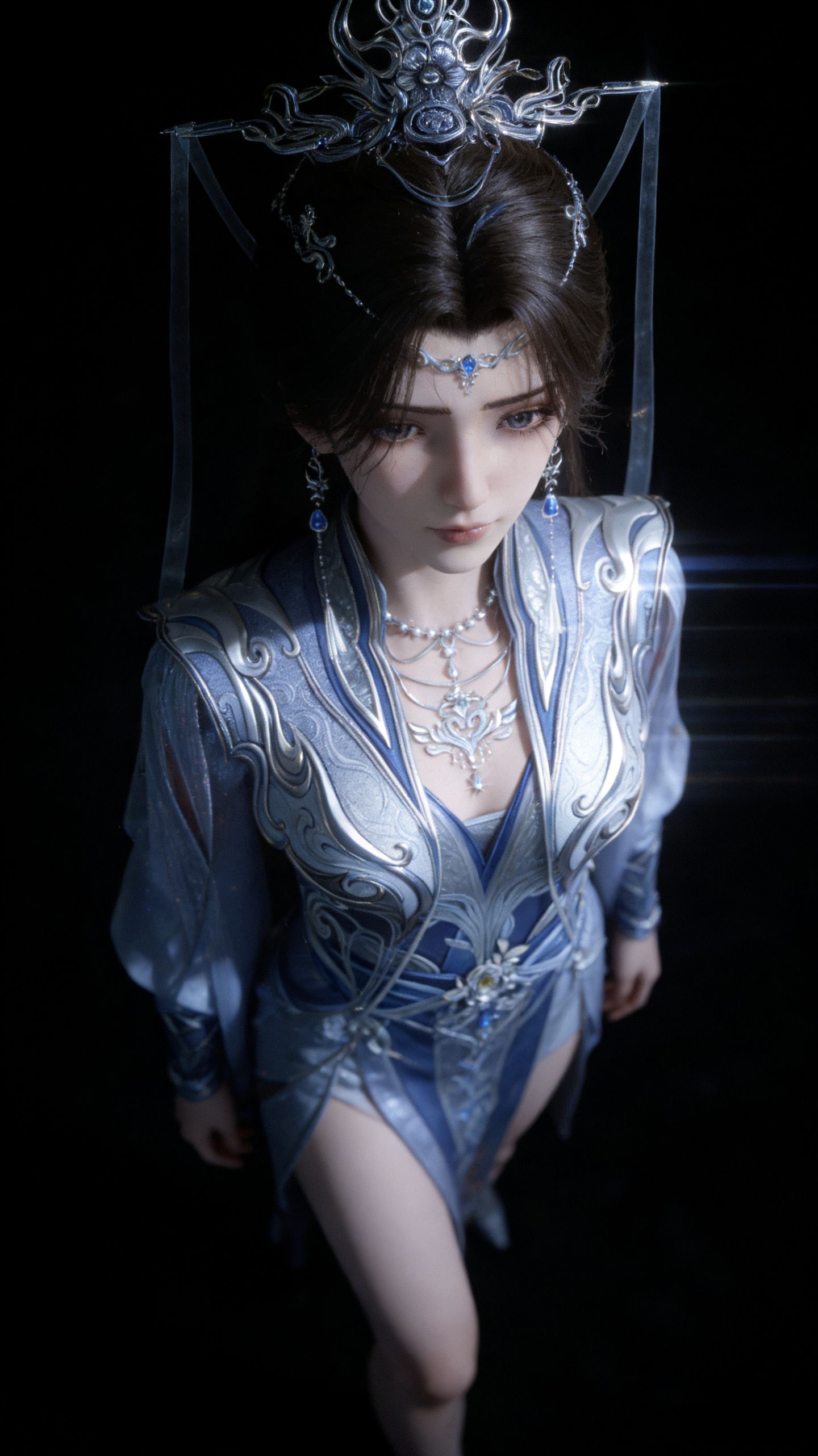 动漫动画仙逆年番 李慕婉 黑色背景手机锁屏壁纸分享 好看美女,第2张