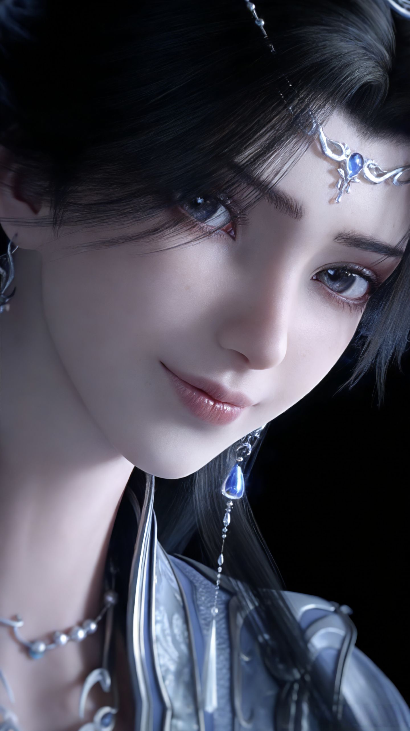 动漫动画仙逆年番 李慕婉 黑色背景手机锁屏壁纸分享 好看美女,第5张