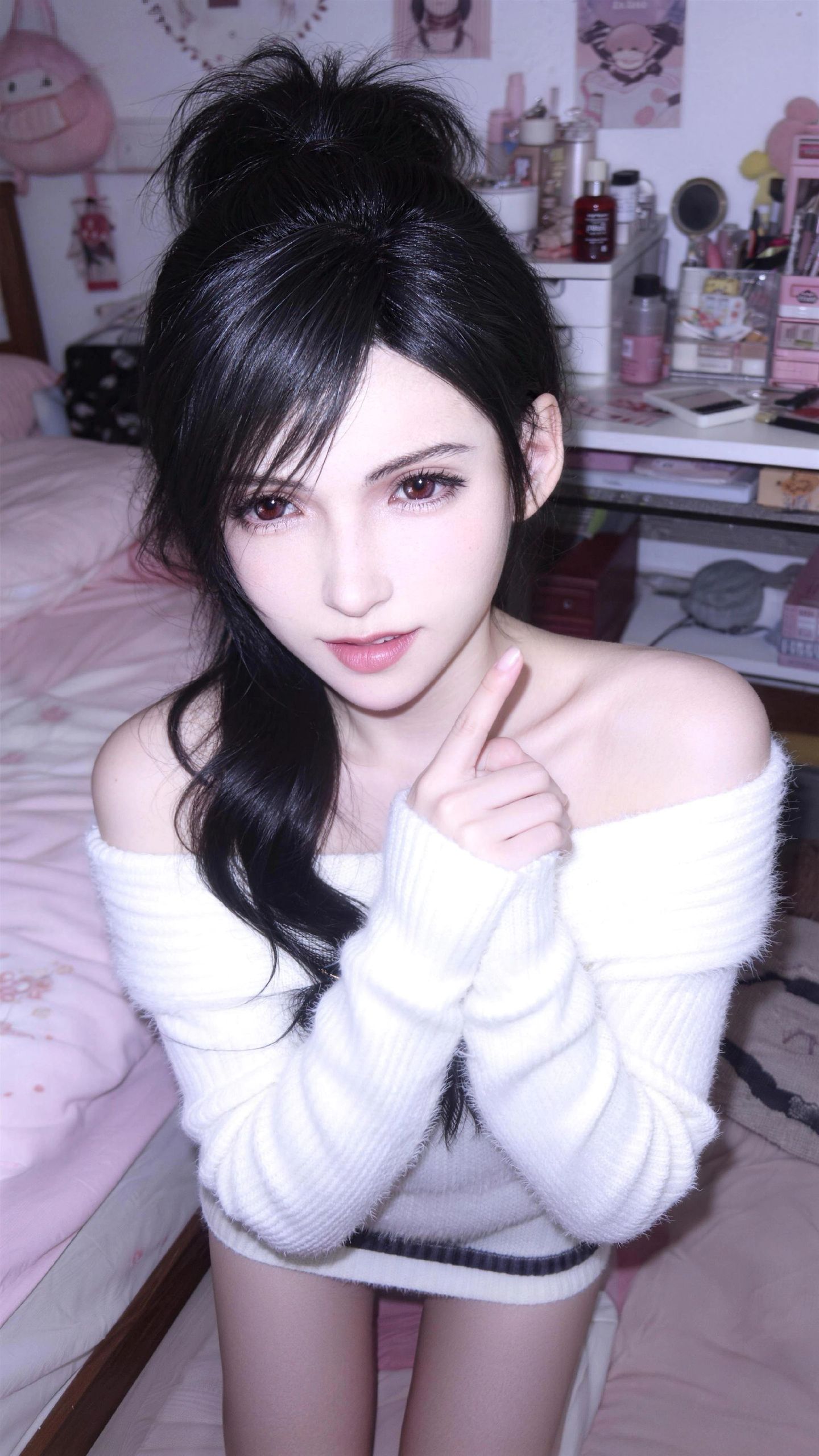 蒂法日常 最终幻想7 打破次元壁 高清壁纸 sexygirl,第1张