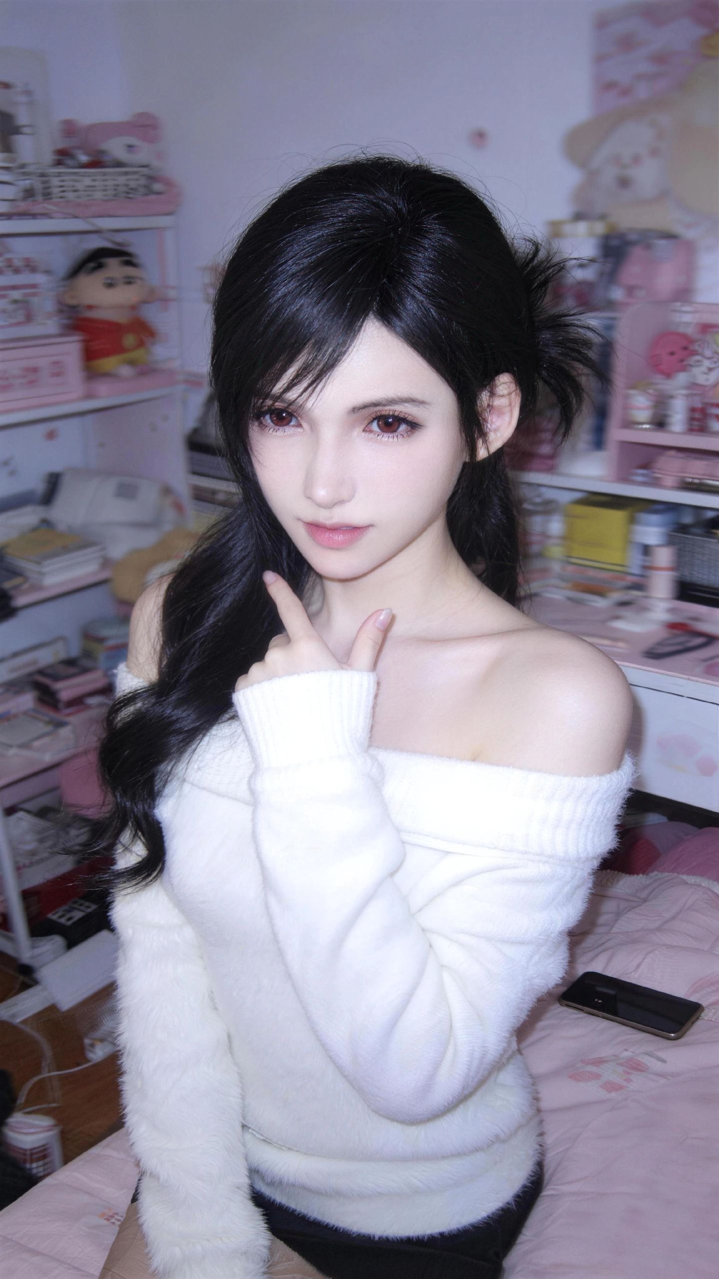 蒂法日常 最终幻想7 打破次元壁 高清壁纸 sexygirl,第2张