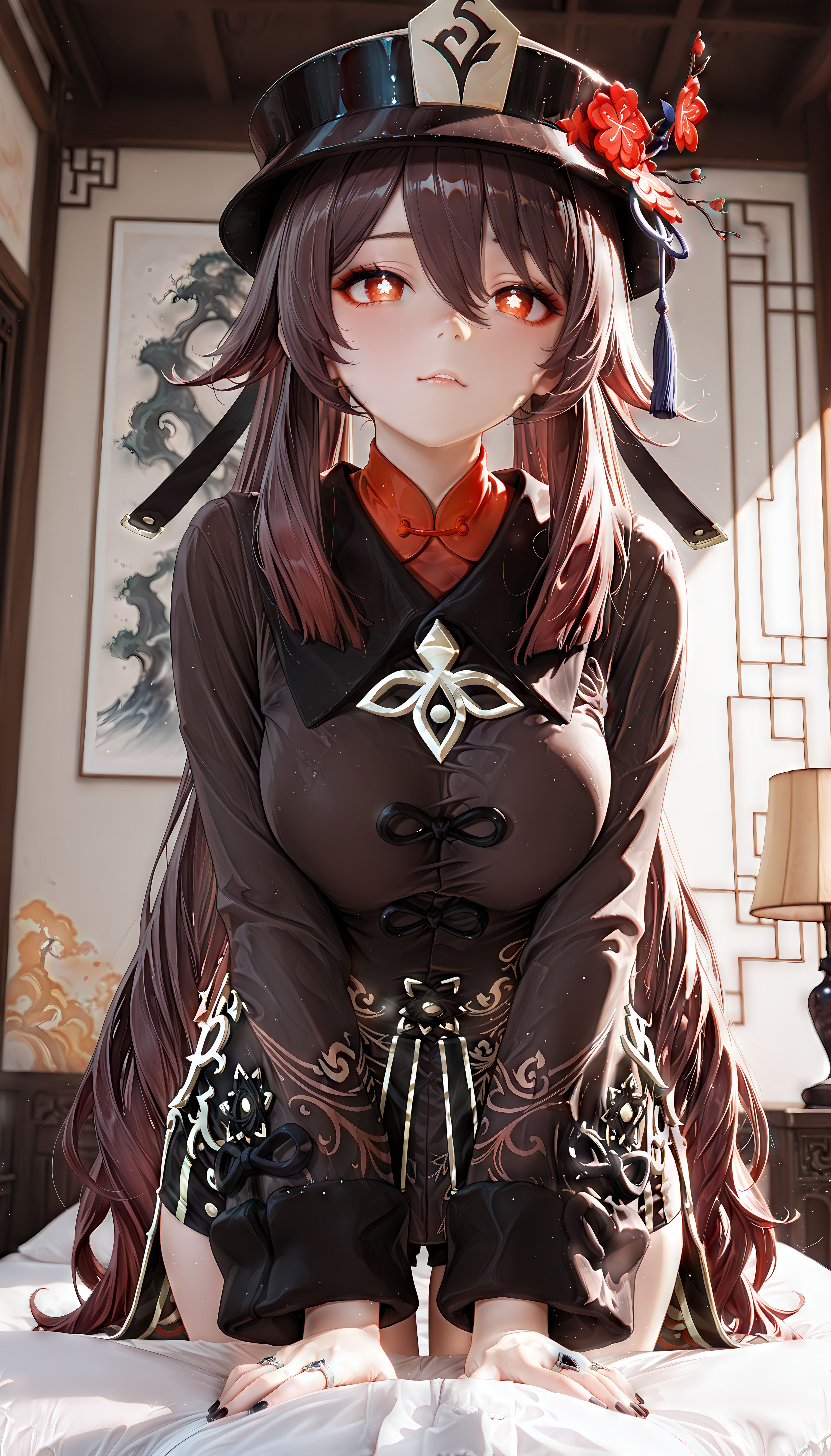 胡桃 原神游戏人物 加强版 AI绘画生成 图片大赏,第2张