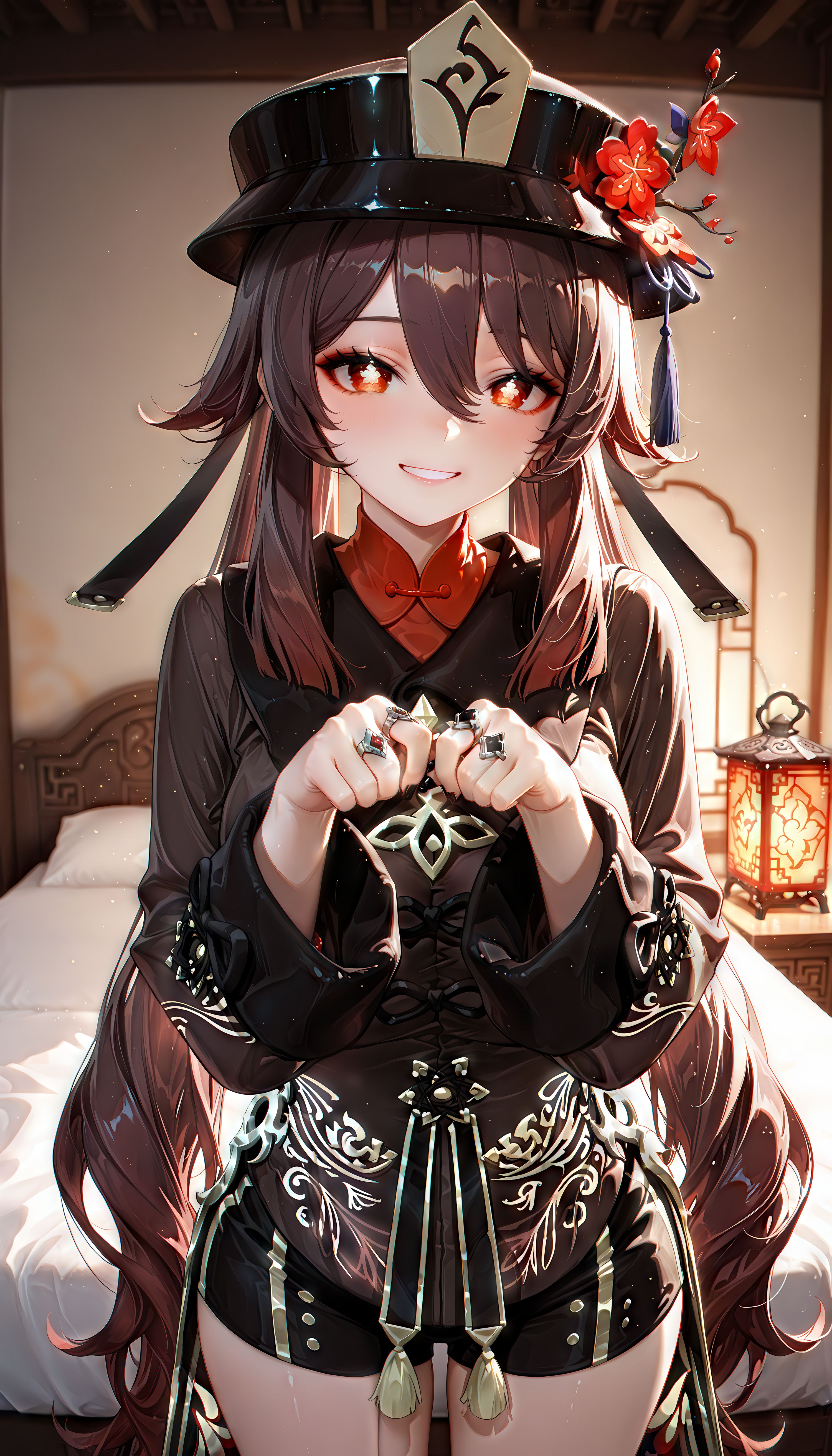 胡桃 原神游戏人物 加强版 AI绘画生成 图片大赏,第3张
