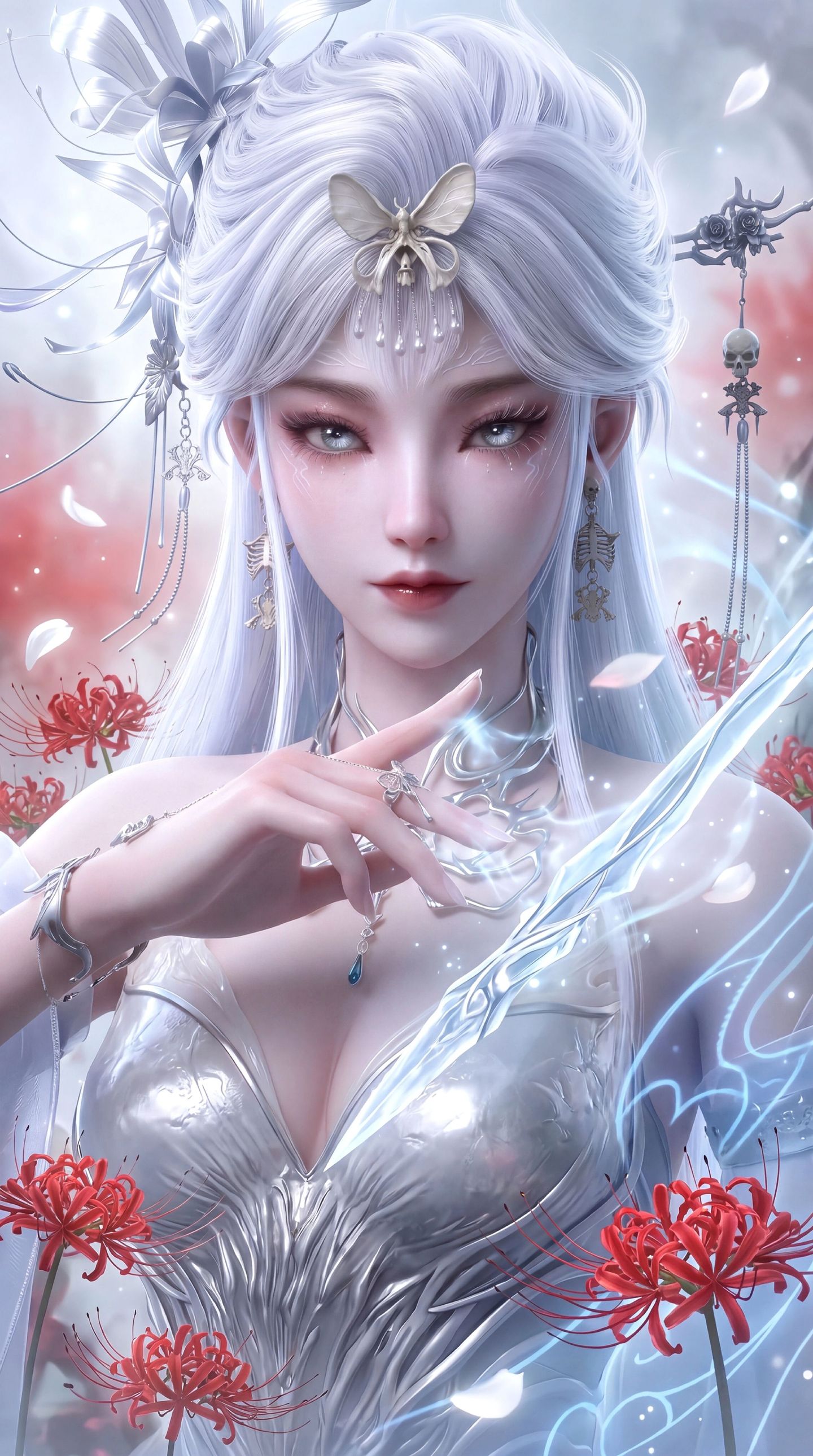 神国之上 白骨夫人 2K超高清壁纸 国漫女神 唯美动漫美女,第1张