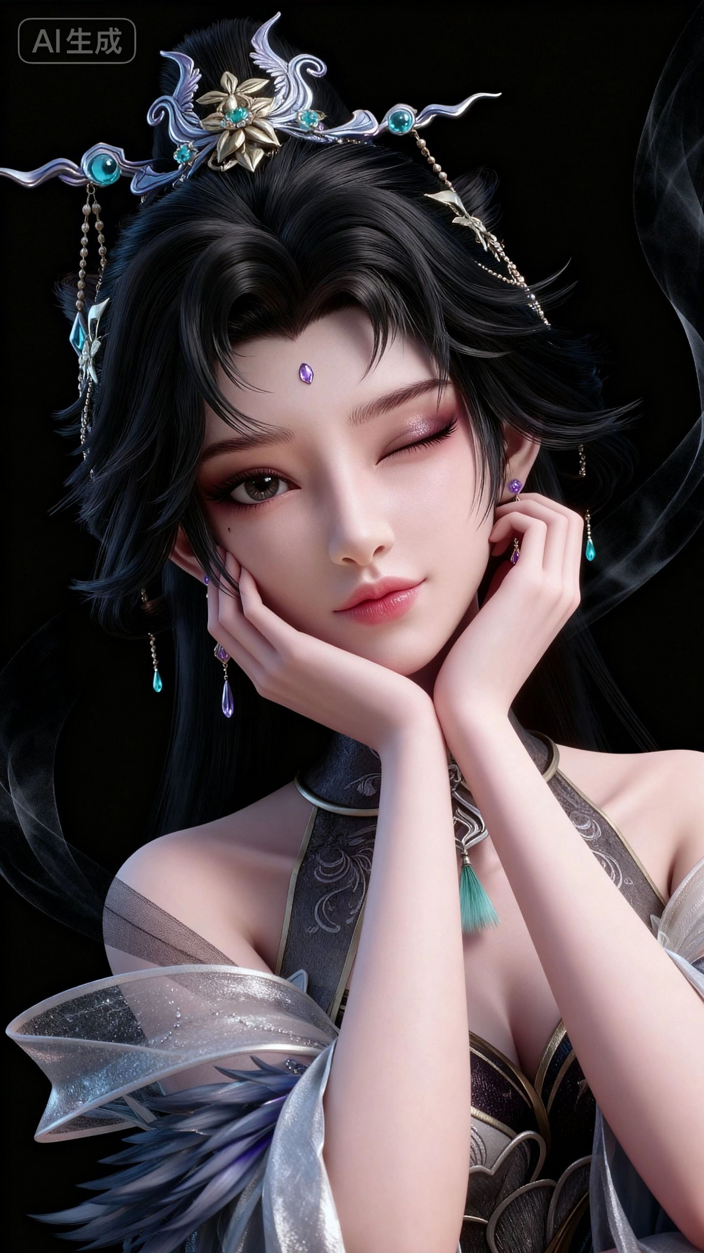 《百炼成神》慕茗雪 人工智能AI绘画 动漫女神 国漫美女,第3张