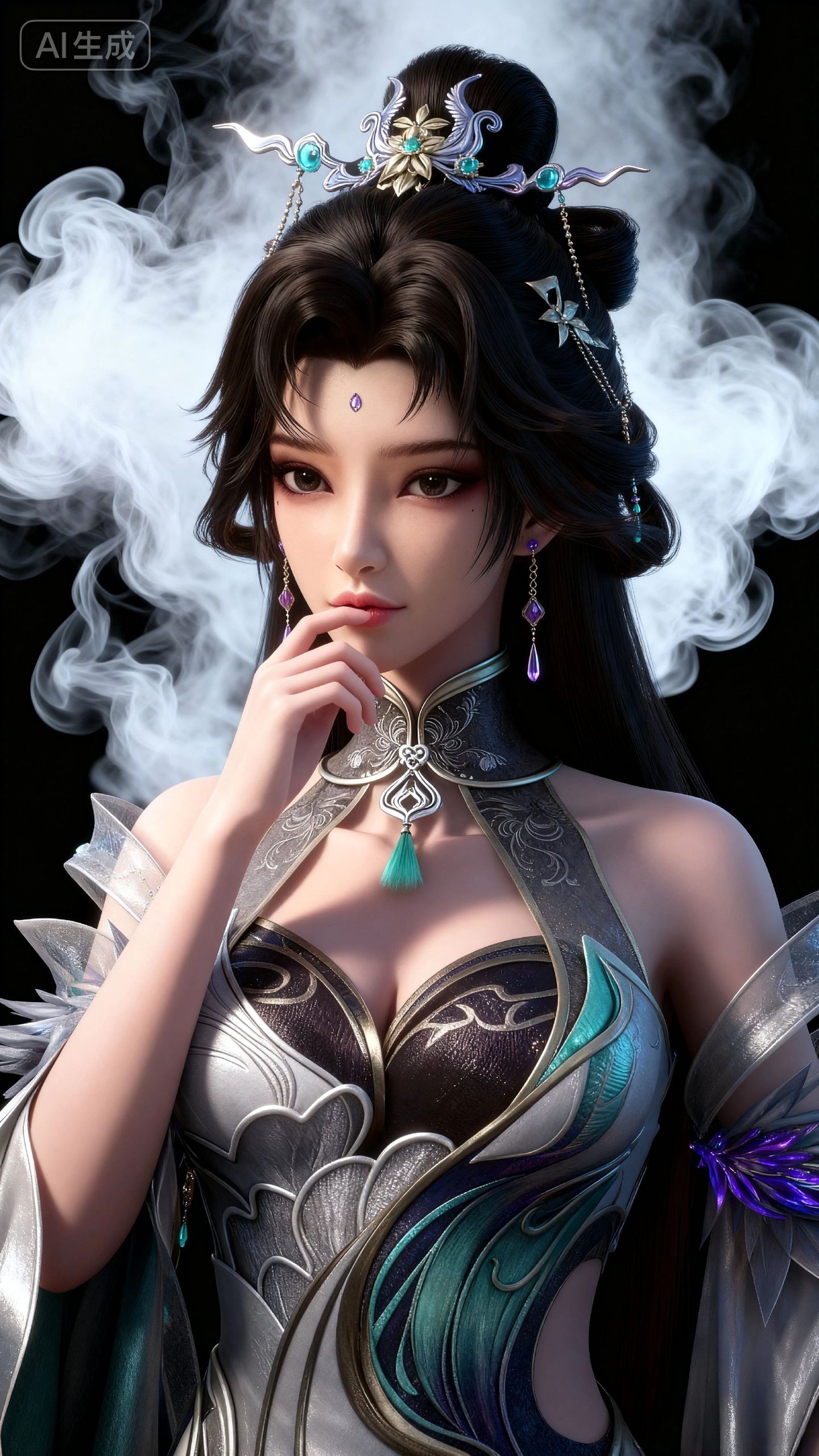 《百炼成神》慕茗雪 人工智能AI绘画 动漫女神 国漫美女,第4张