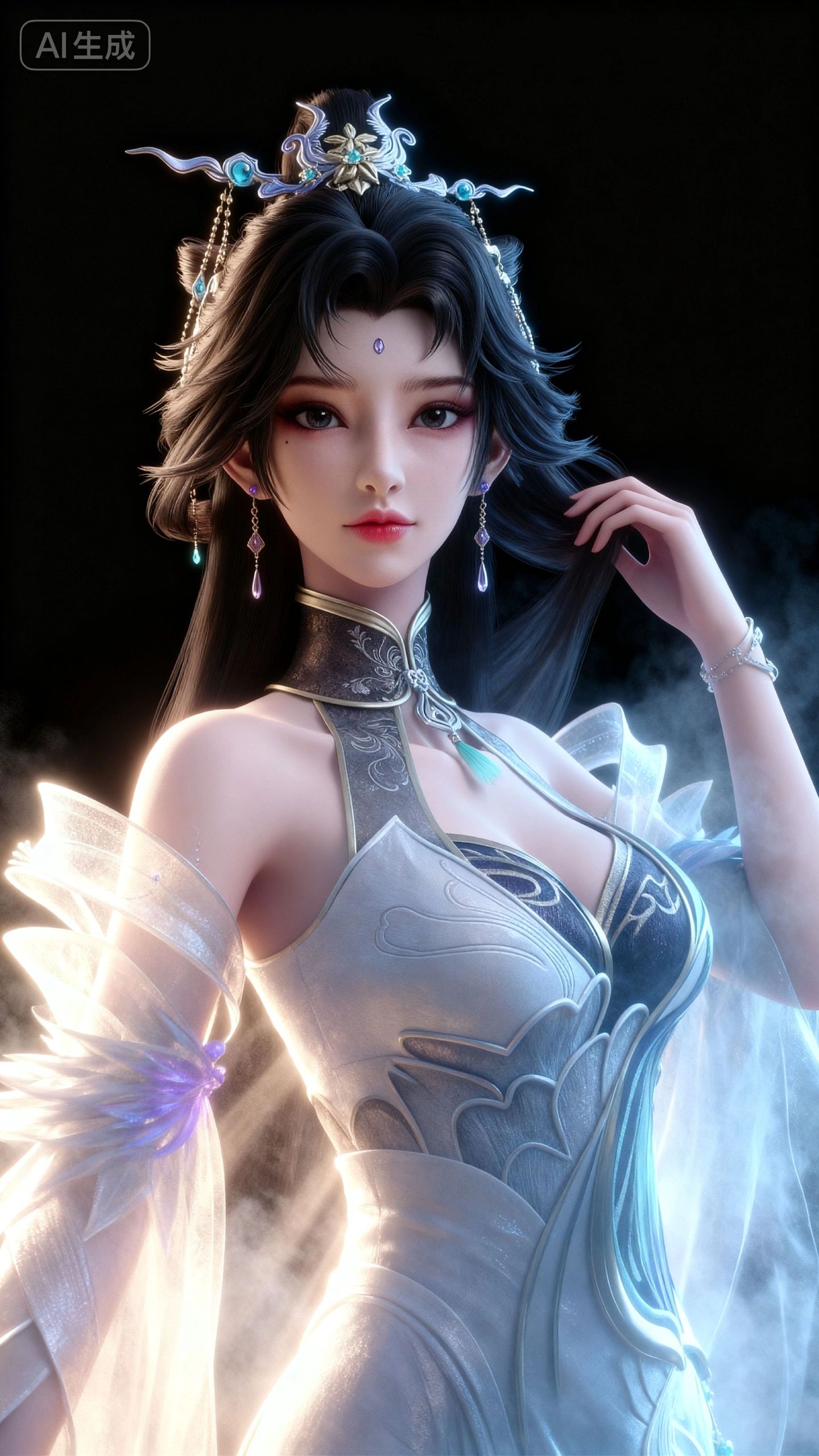 《百炼成神》慕茗雪 人工智能AI绘画 动漫女神 国漫美女,第5张