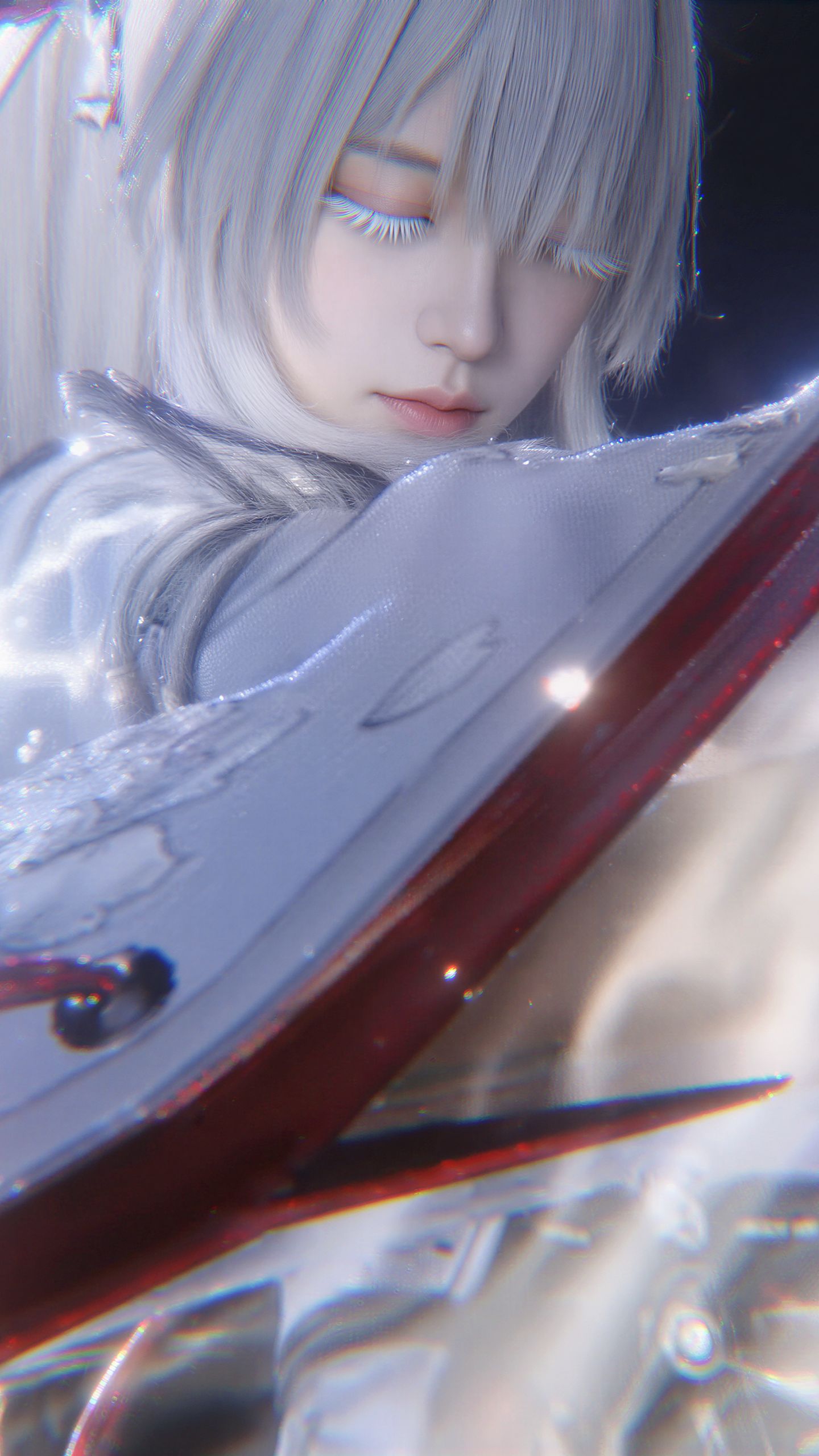 帅爆了！游戏鸣潮 绯雪 AI创作 2k高清壁纸,第1张