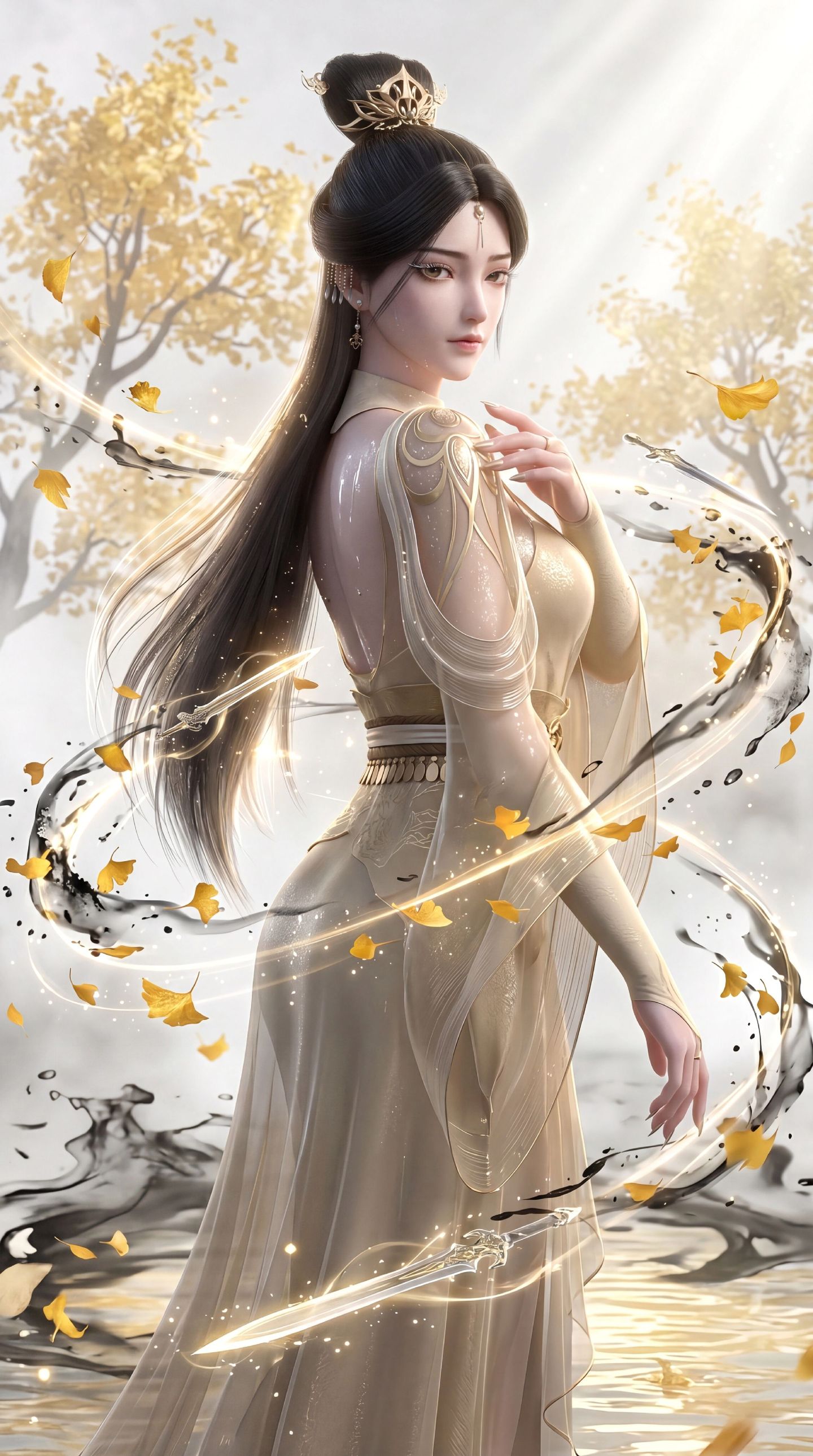 蔡仙子-原来还有先生不懂之事。剑来 国漫女神 蔡金简 动漫壁纸,第3张