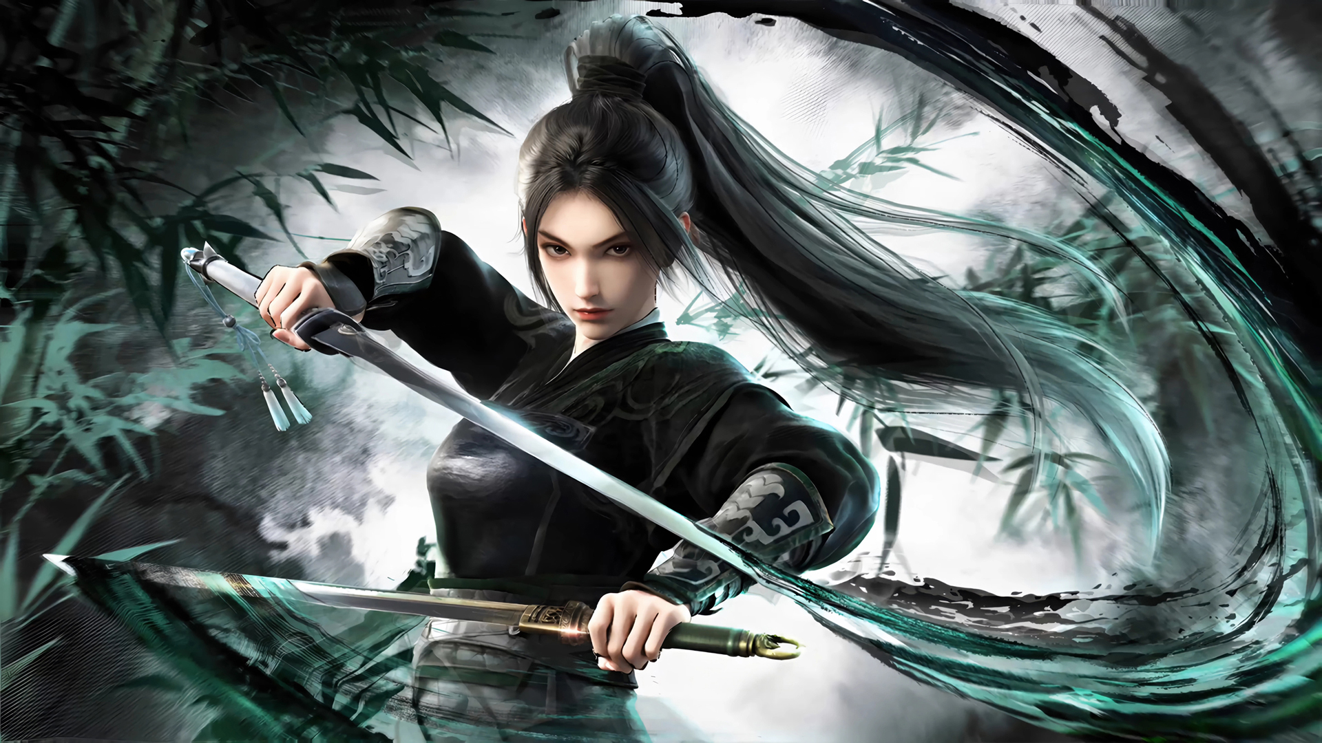 宁姚 剑来 水墨画高清电脑壁纸 电脑桌面,第1张