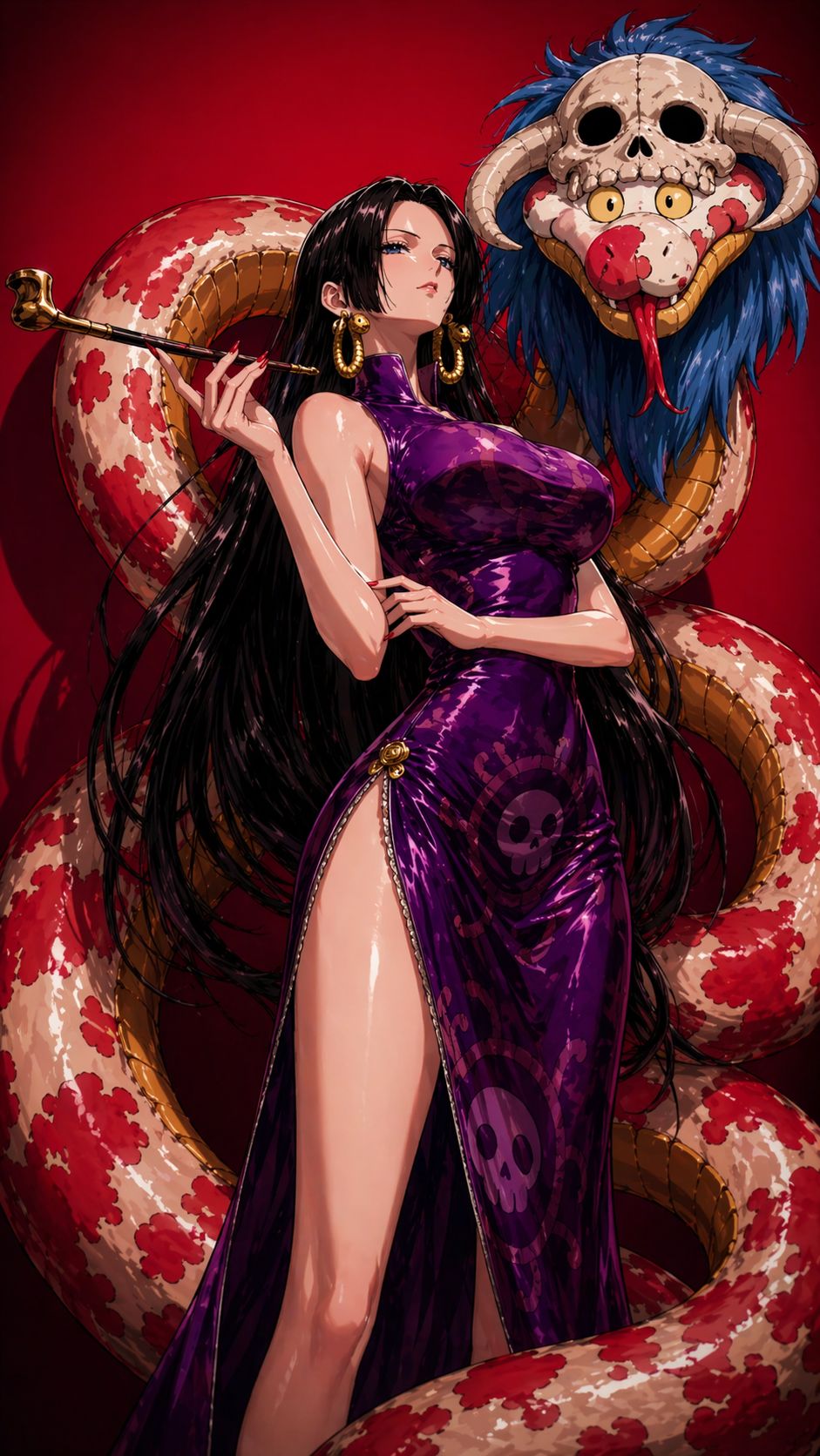 海贼王 波雅汉库克 女帝 二次元角色 动漫人物 性感美女御姐大长腿,第2张