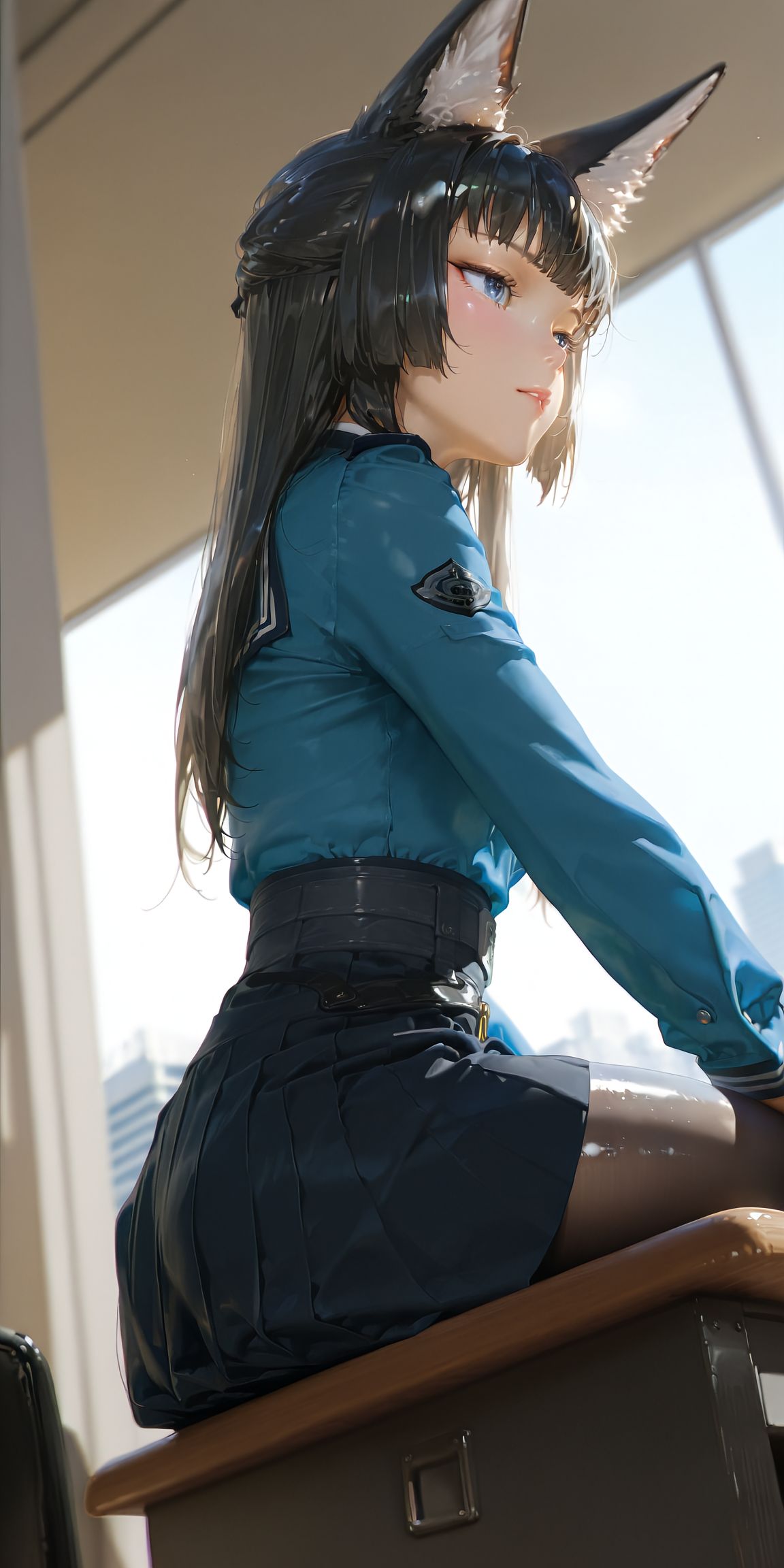 学院-星见雅 游戏女孩 绝区零 二次元 黑丝控 美腿,第4张