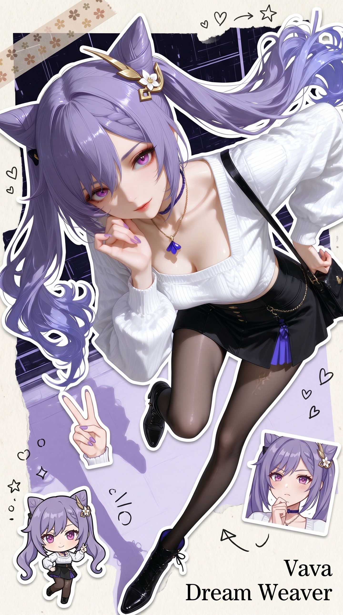 原神 刻晴 丝柯克 仆人 二次元游戏 同人二创 唯美,第2张
