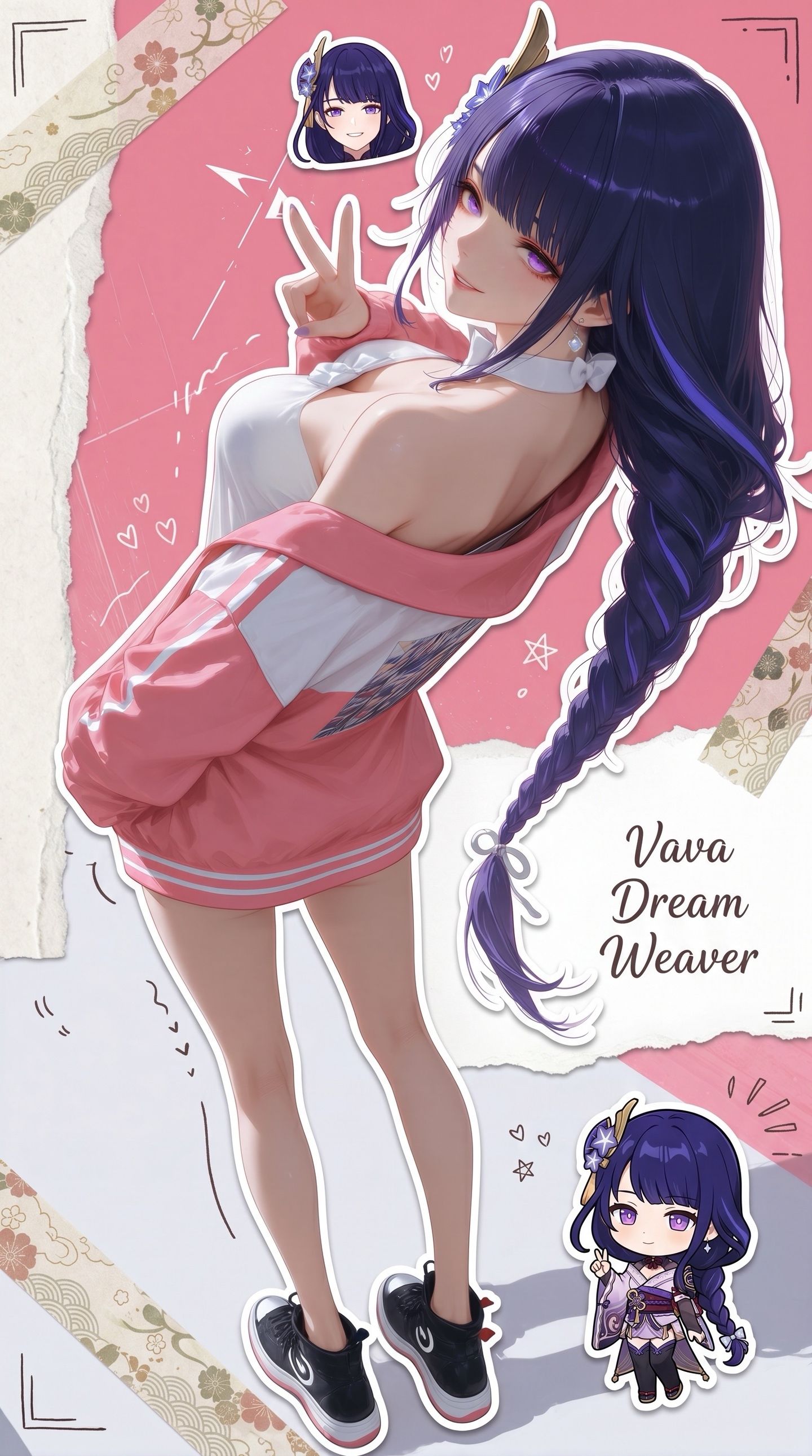撕纸拼贴风 今日模特小姐姐 超美 二次元 同人二创 原神 芙宁娜 甘雨,第4张