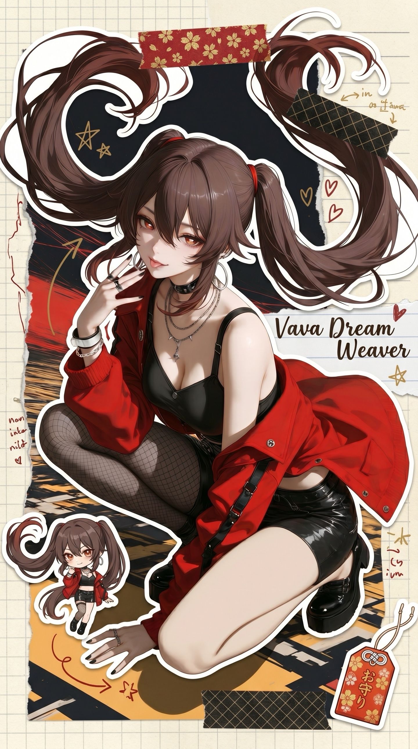撕纸拼贴风 今日模特小姐姐 超美 二次元 同人二创 原神 芙宁娜 甘雨,第6张