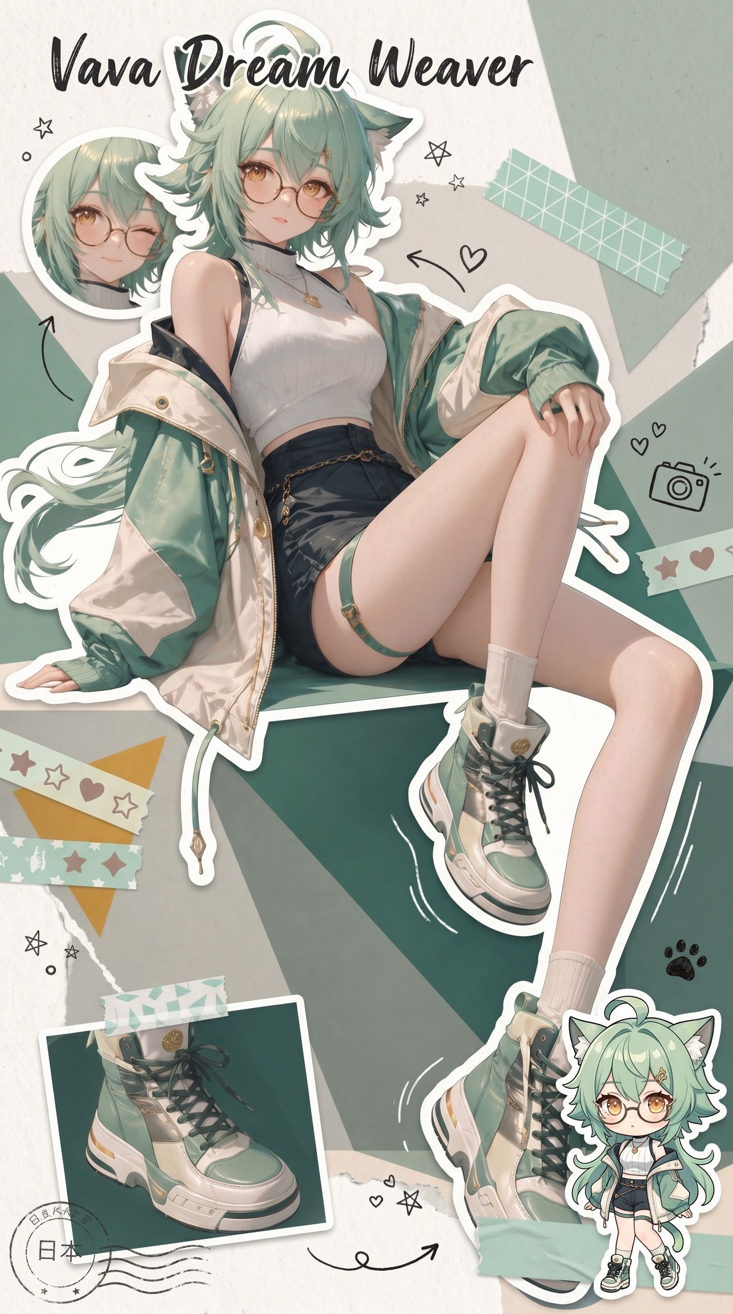 模特小姐姐 申鹤 缠流子 芙莉莲 二次元 同人二创 大长腿,第2张