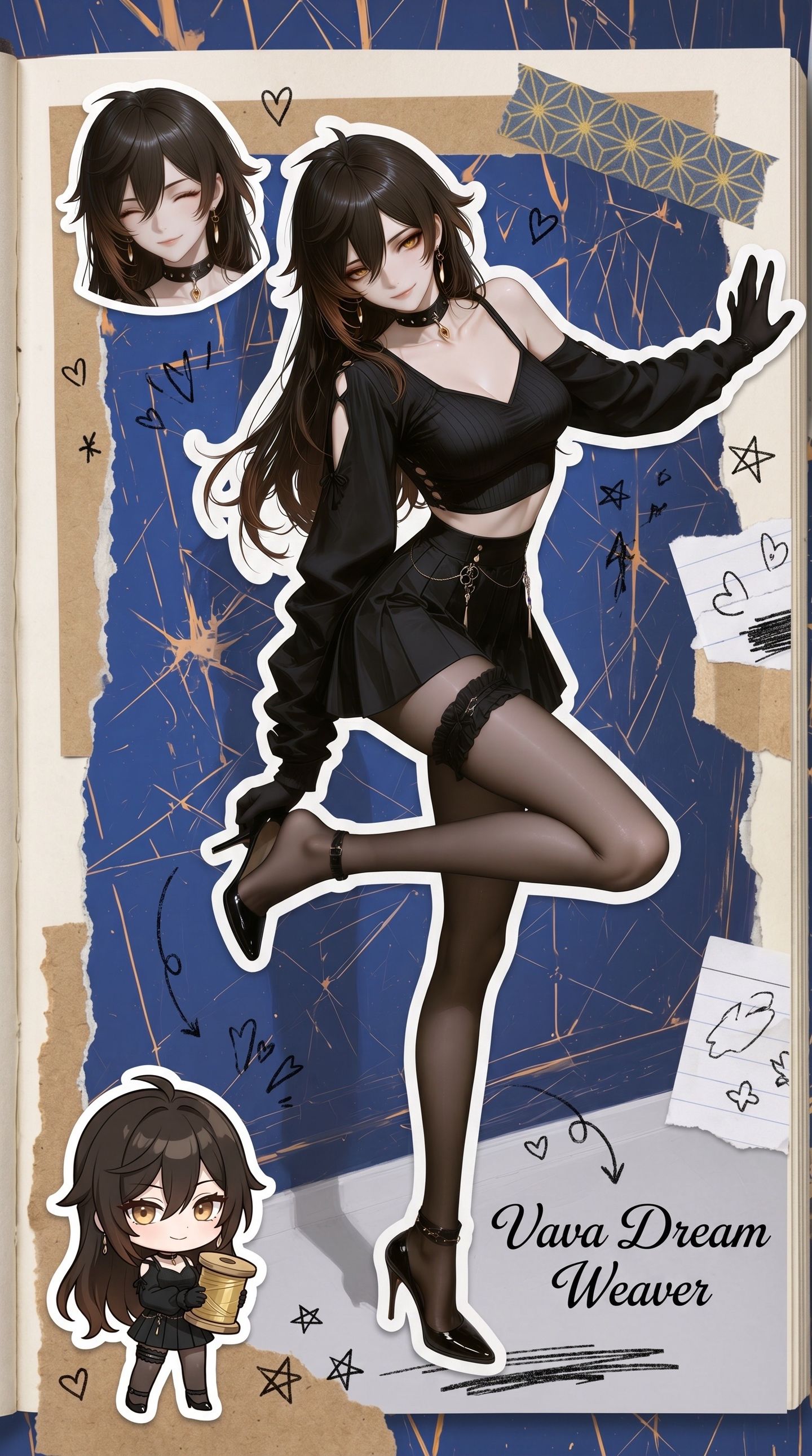 模特小姐姐 申鹤 缠流子 芙莉莲 二次元 同人二创 大长腿,第3张