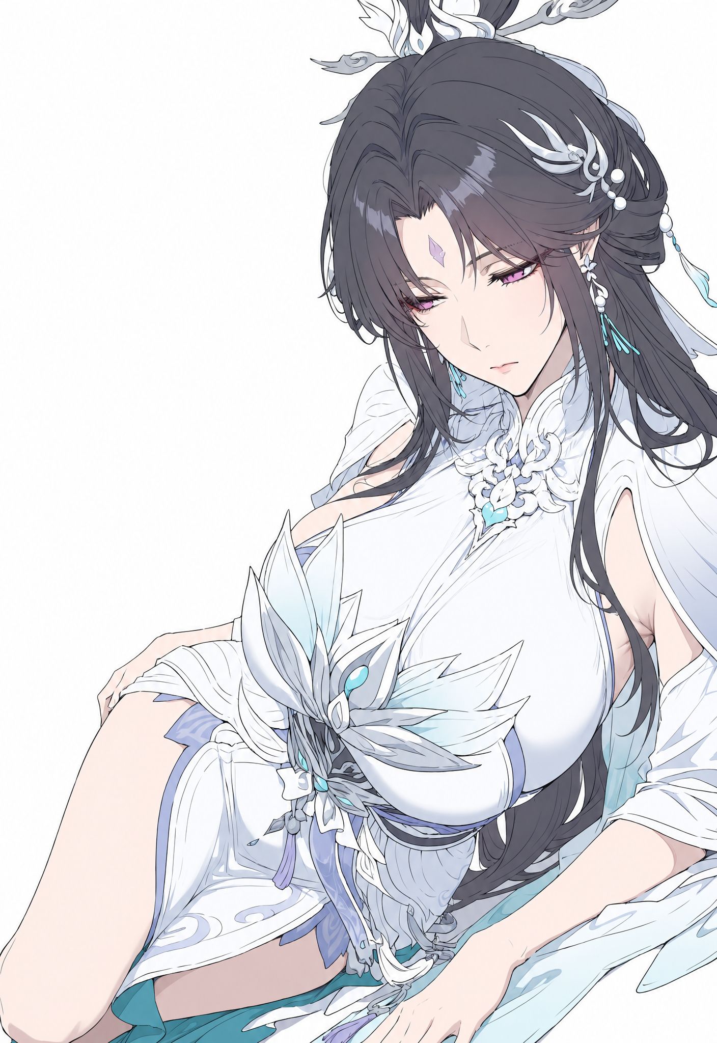 二次元版陆雪琪 诛仙 古风插画 古风古装古韵美女,第1张