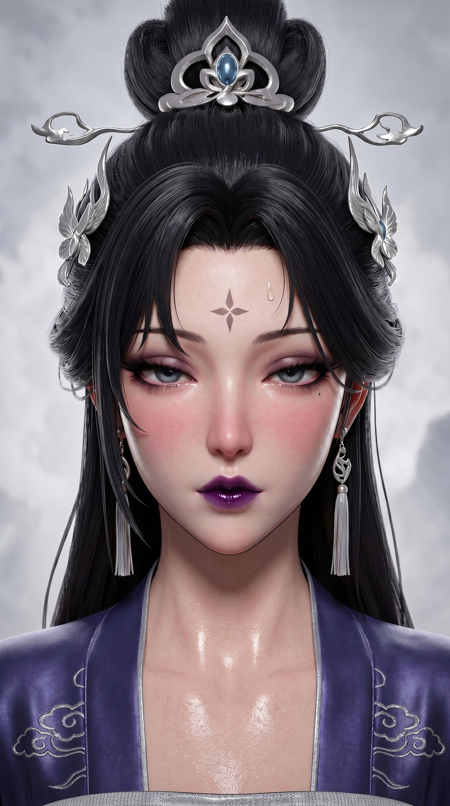 古风古装美女壁纸 质感视觉系美学图片 超高清超清 雀斑,第1张