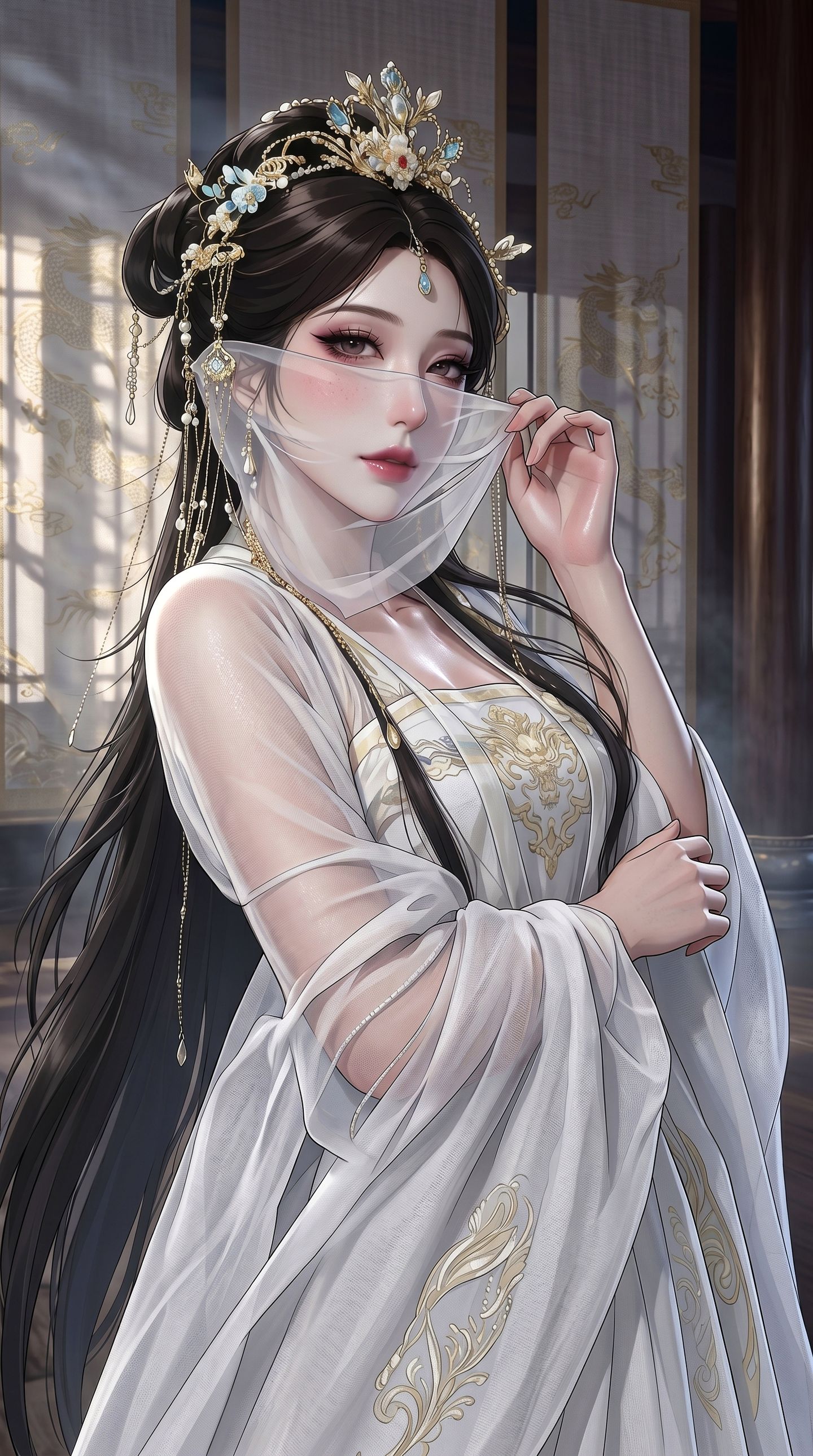 古风古装美女壁纸 质感视觉系美学图片 超高清超清 雀斑,第2张