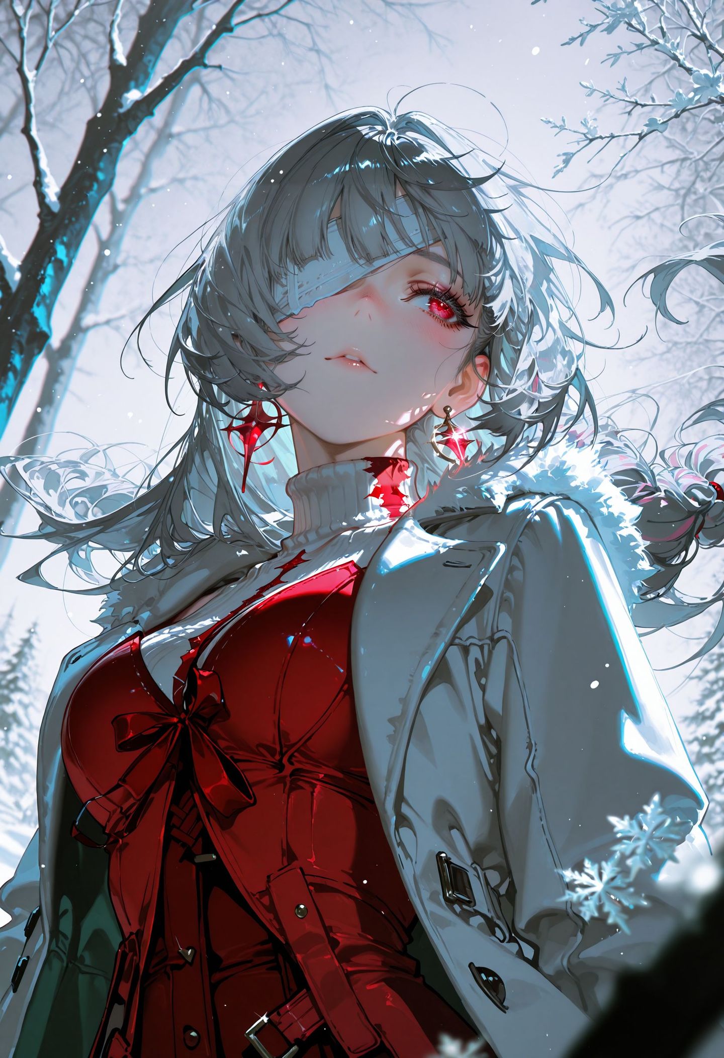 二次元游戏 鸣潮 弗洛洛 坎特蕾拉 椿 下雪了 雪景 超高清脸部,第2张