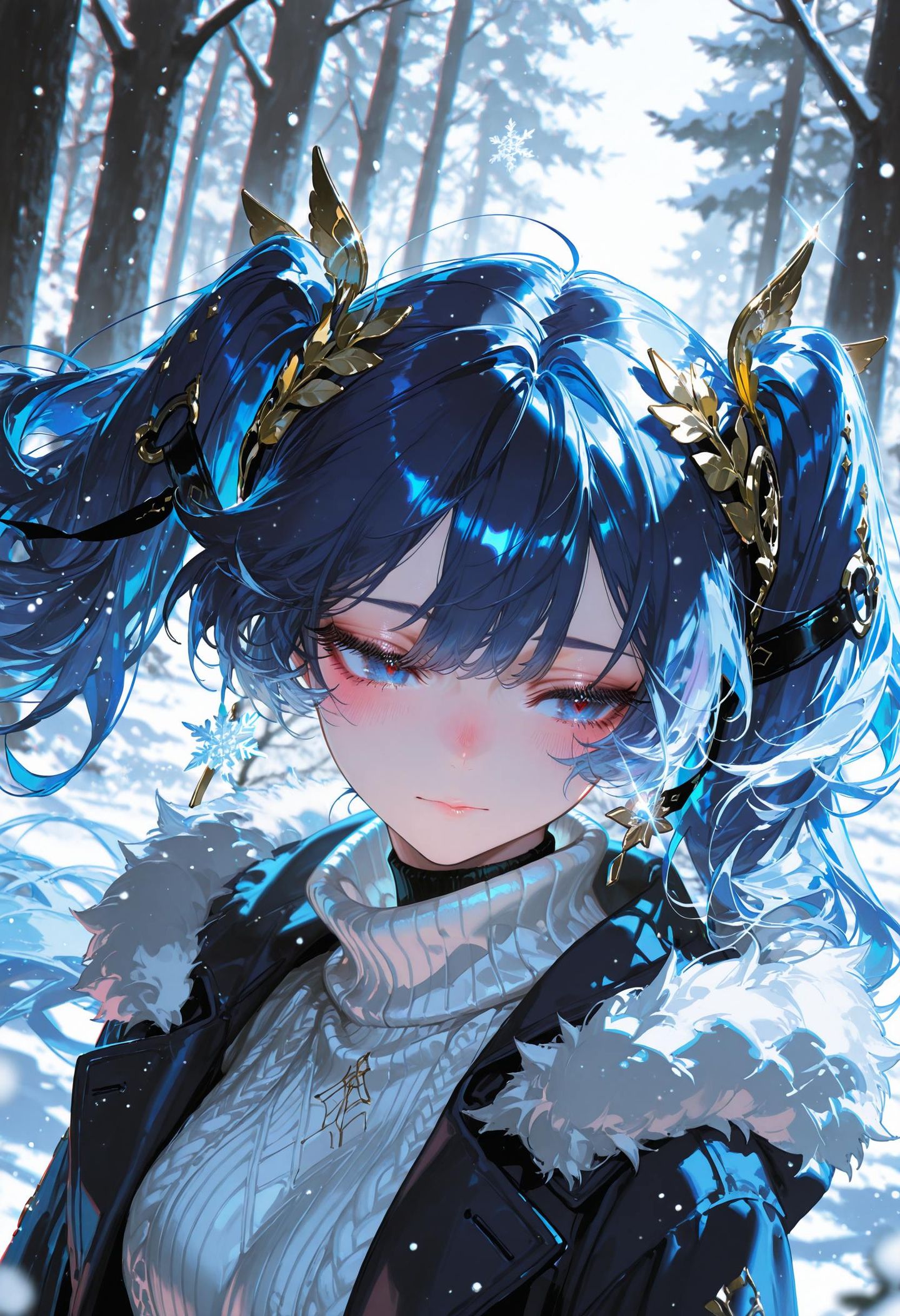 二次元游戏 鸣潮 弗洛洛 坎特蕾拉 椿 下雪了 雪景 超高清脸部,第4张
