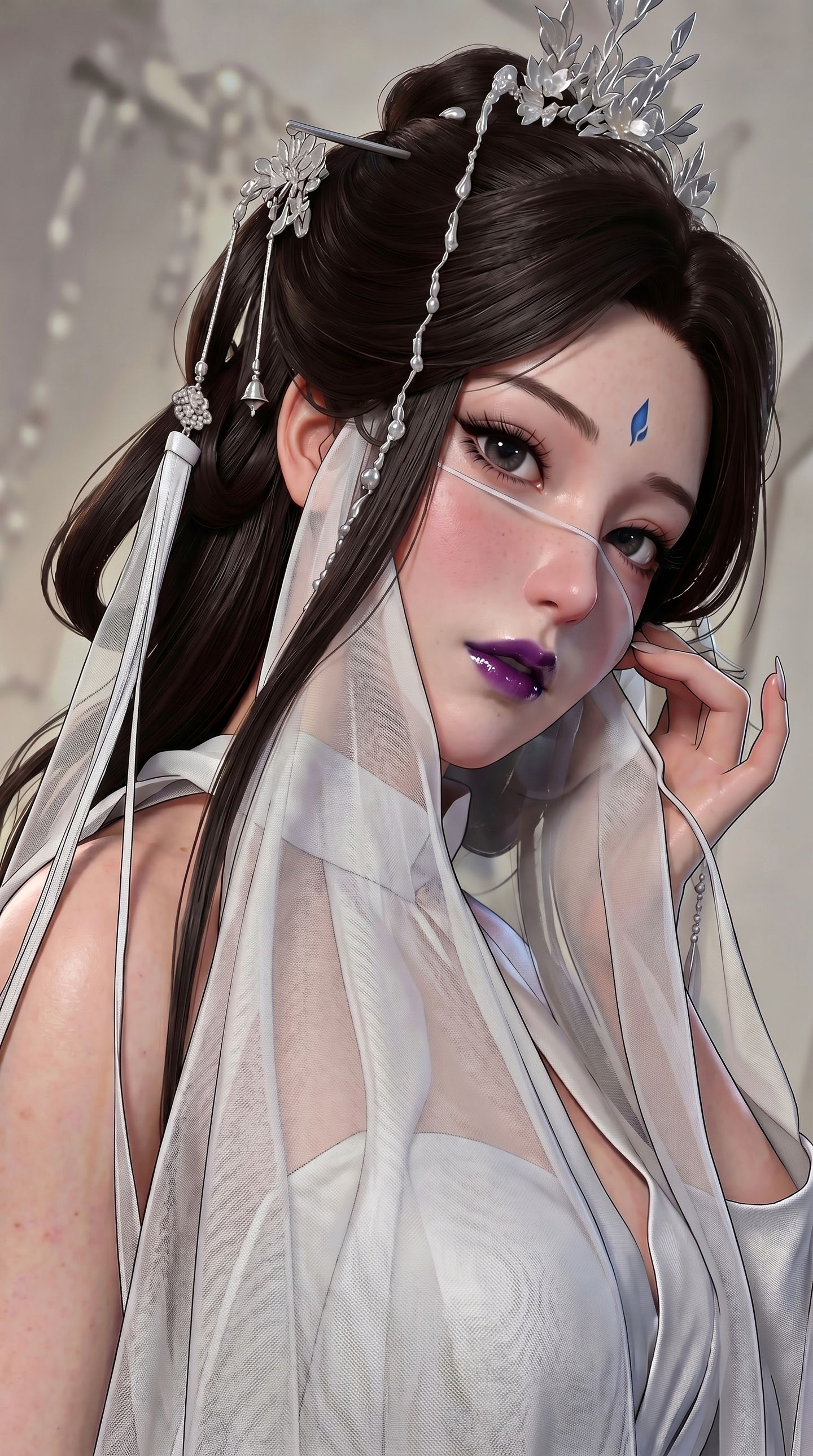 古风美女写真 古装变身壁纸 质感视觉系美学图片 超高清超清,第3张