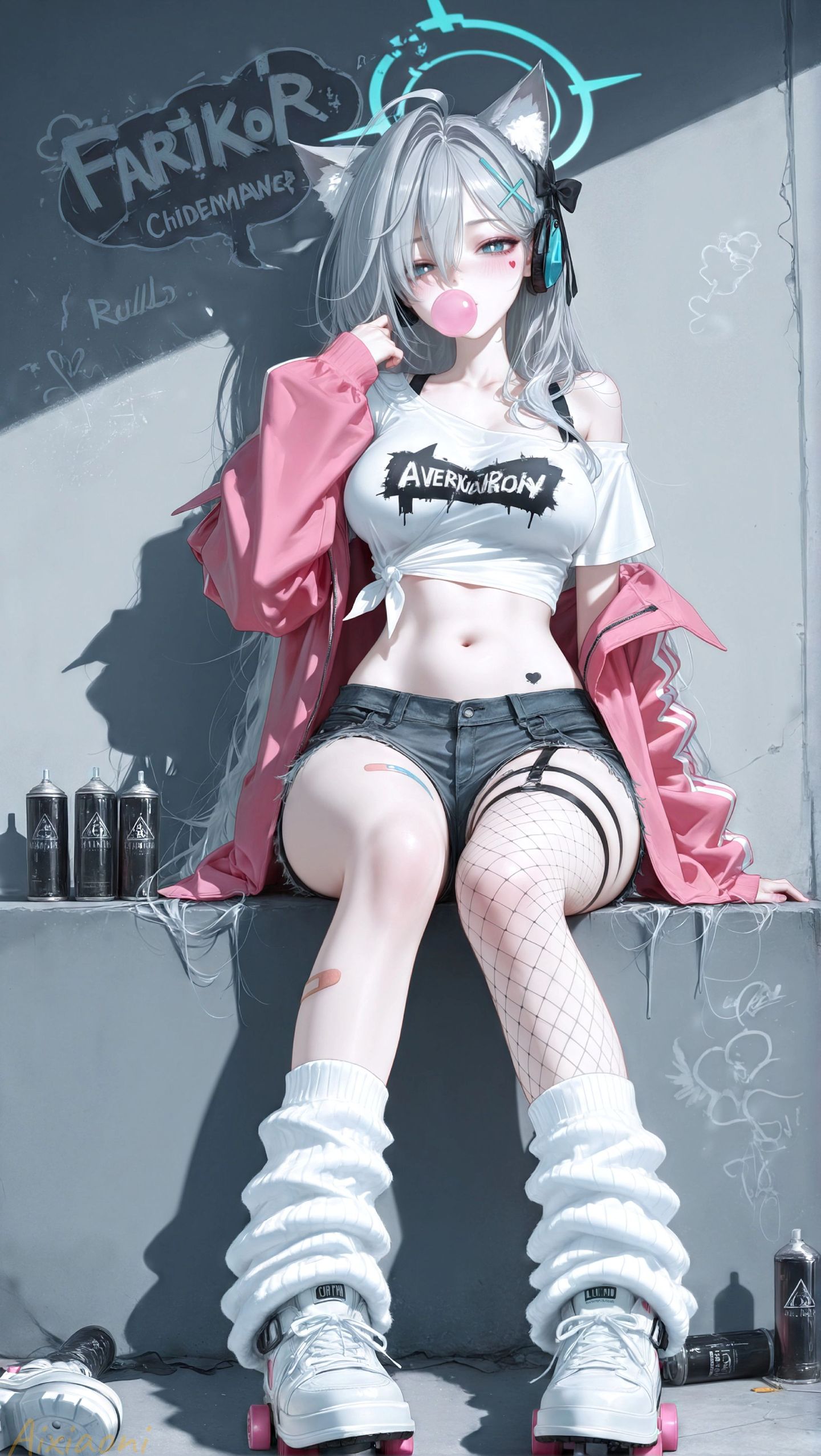 蔚蓝档案 白子 二次元游戏少女 可爱女孩 竖版壁纸,第2张