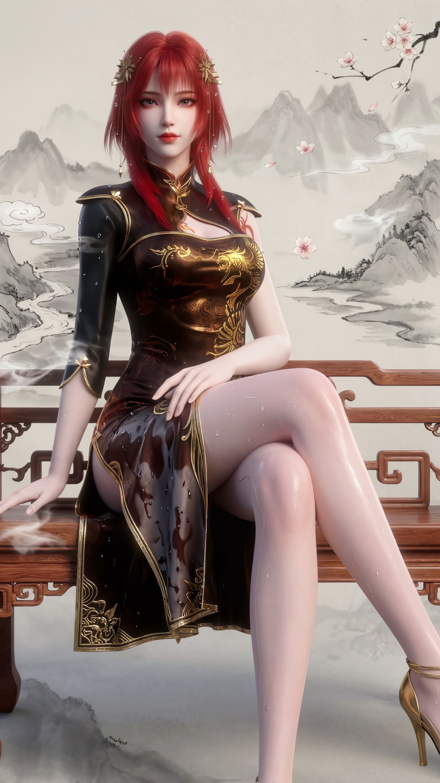 媚骨藏锋 明艳妖娆 心思缜密 暗藏谋略心机 百炼成神朱绾 风情入骨 魅惑间自带气场 妩媚与锋芒并存 腿控,第2张
