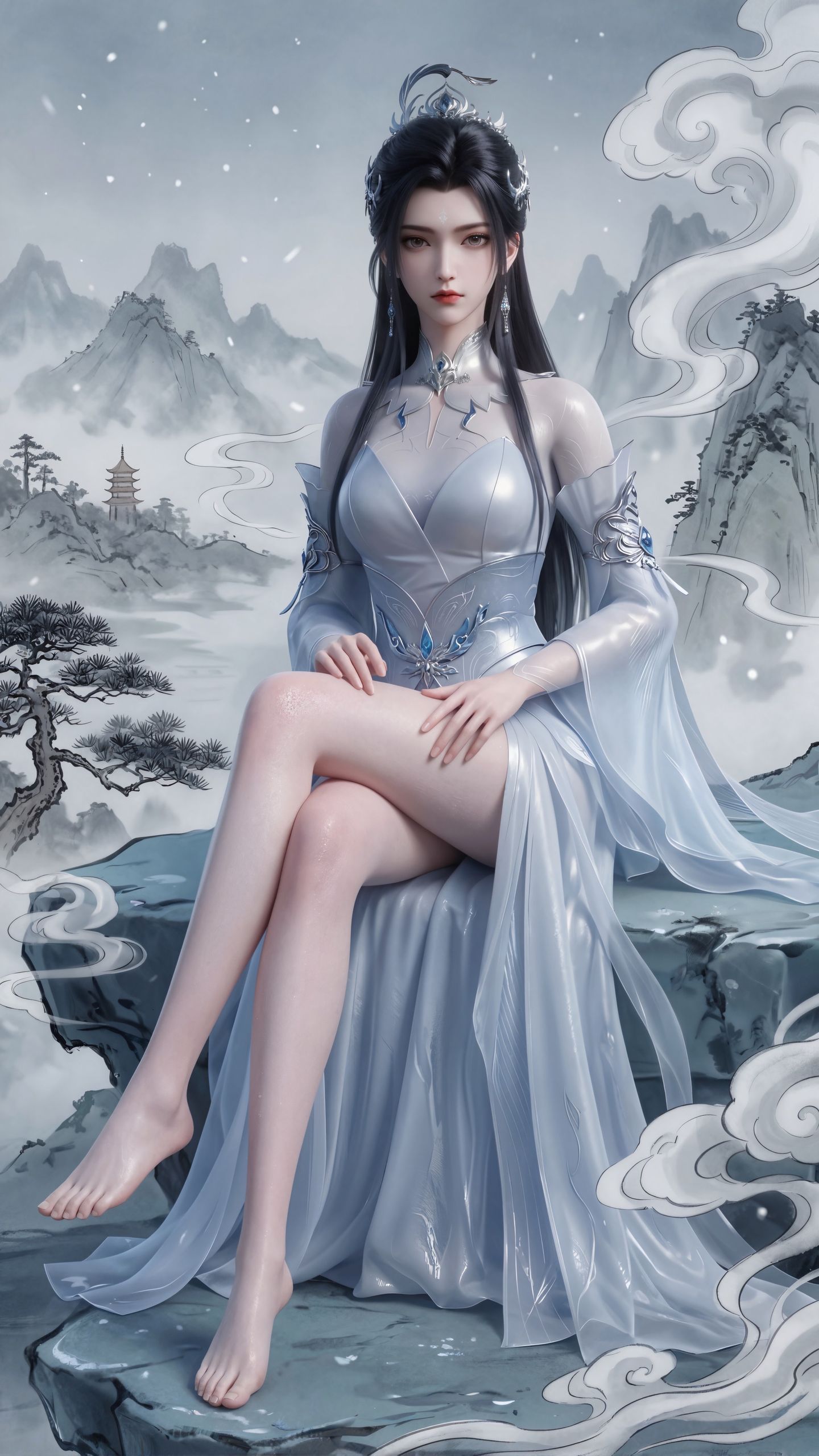 陆雪琪 白衣胜雪 清冷绝尘 眉眼凝霜 外冷心热 初心不负 诛仙 国漫女神 大长腿,第2张