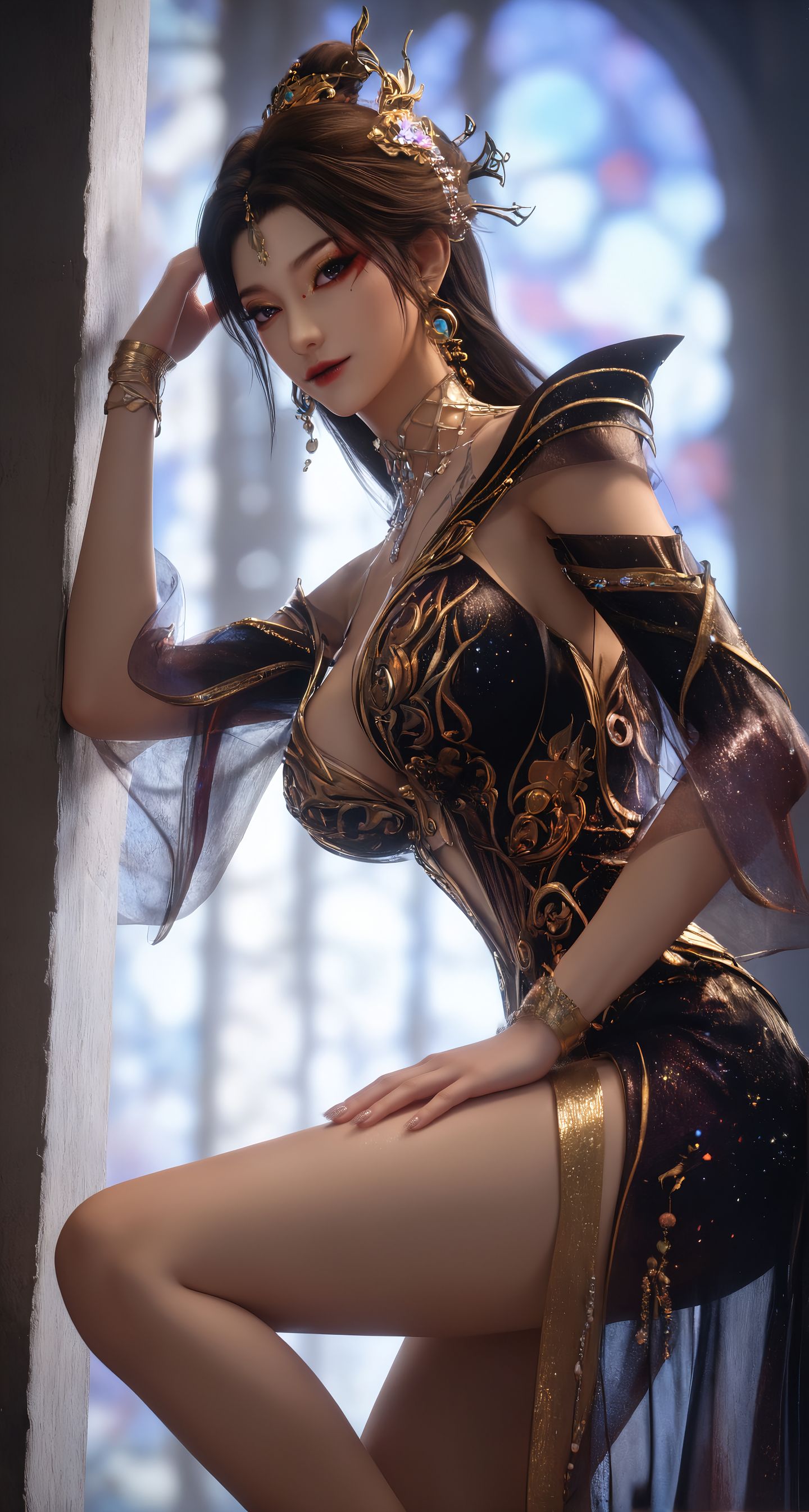 玄幻古风动画 古佩儿 国漫美女 动漫女神 大长腿性感御姐 超高清手机壁纸,第2张