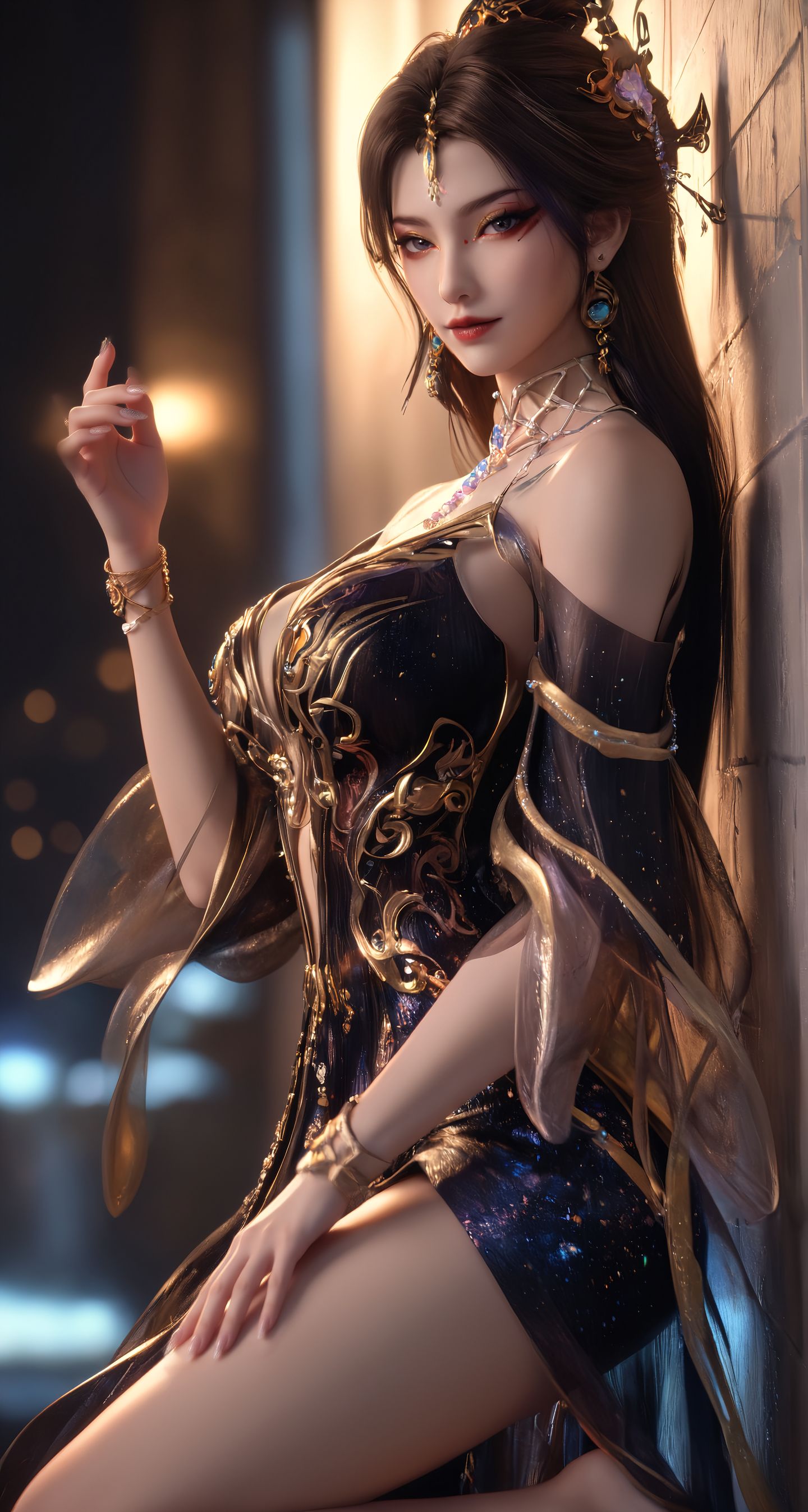 玄幻古风动画 古佩儿 国漫美女 动漫女神 大长腿性感御姐 超高清手机壁纸,第4张