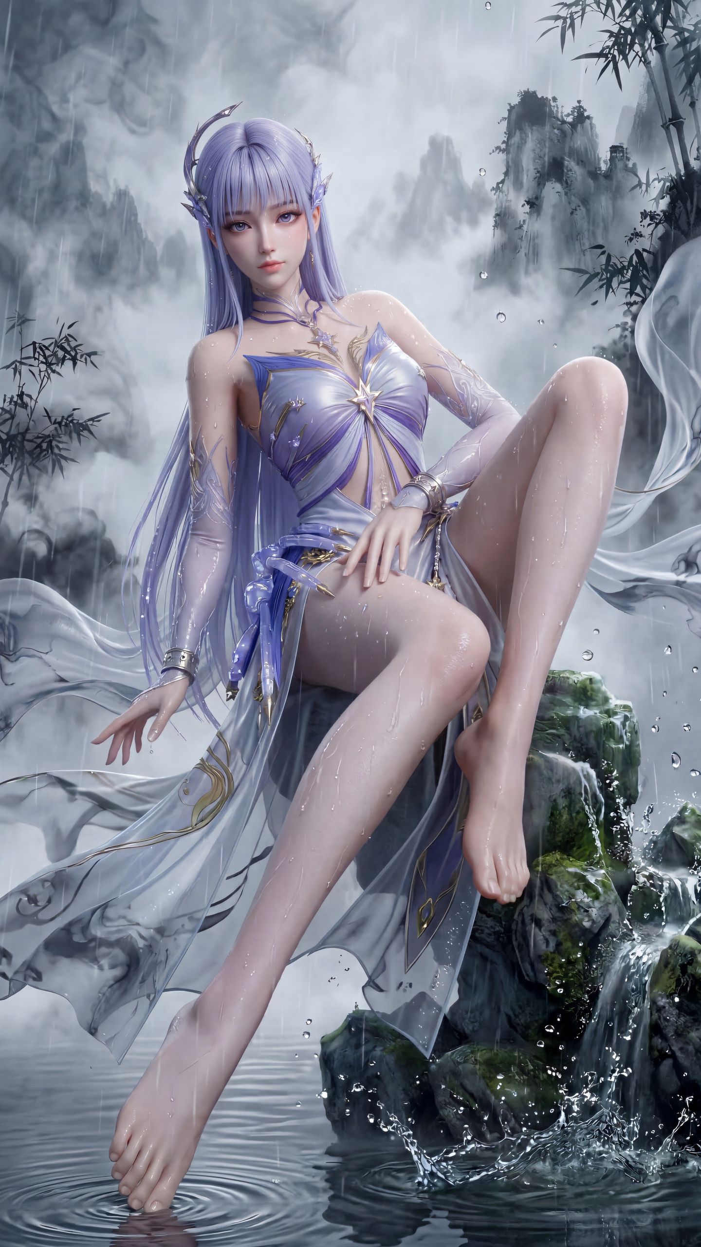 国漫美女 神印王座 宁采儿 国漫壁纸 动漫动画 腿控 大长腿美女,第1张