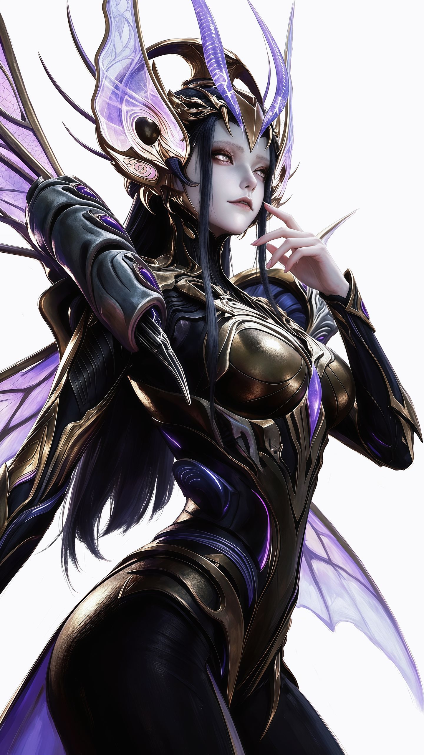 ai插画壁纸 吞噬星空 虫族女皇 班夫之主 溟莲之主 国漫动漫清纯美女,第2张