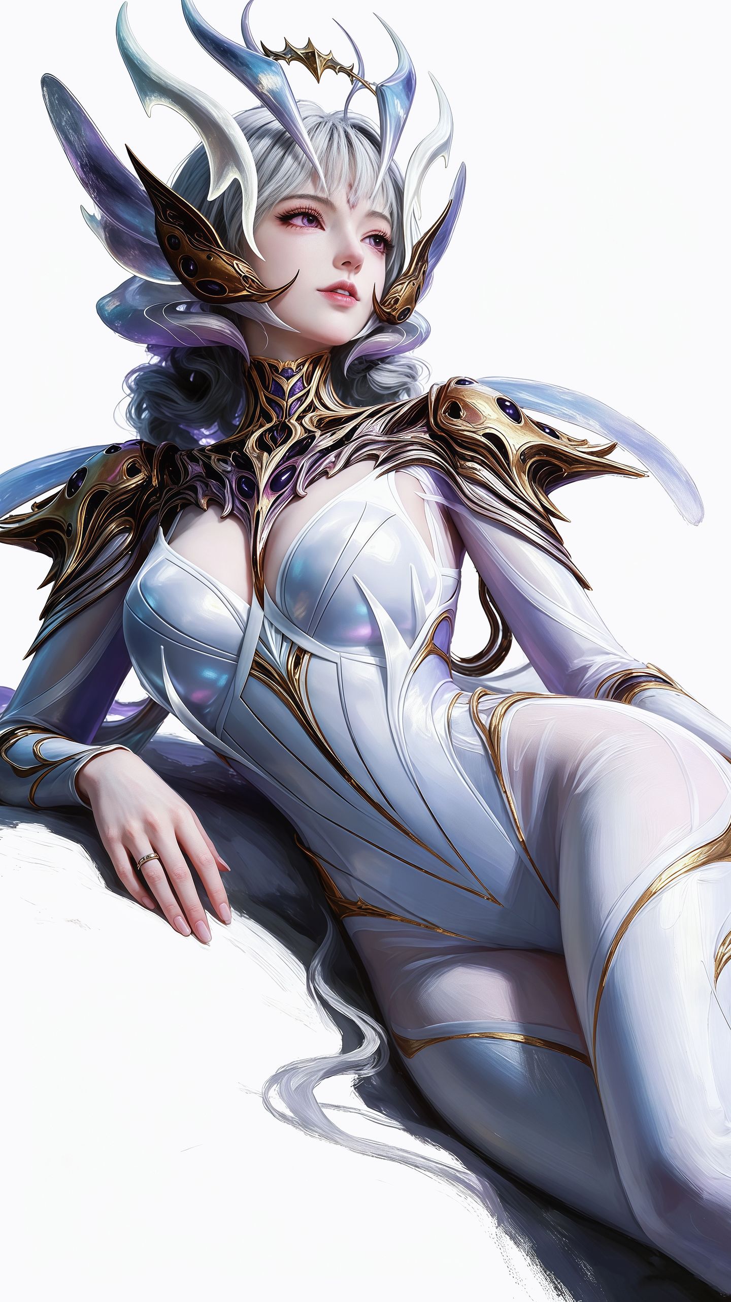 ai插画壁纸 吞噬星空 虫族女皇 班夫之主 溟莲之主 国漫动漫清纯美女,第3张