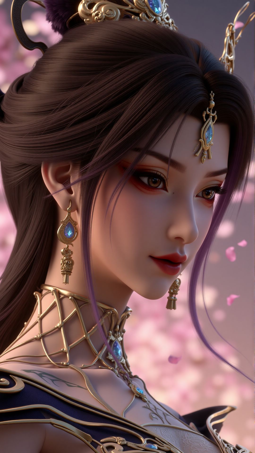 百炼成神 古佩儿 竖屏壁纸 紫纱御姐氛围 纯欲天花板,第4张