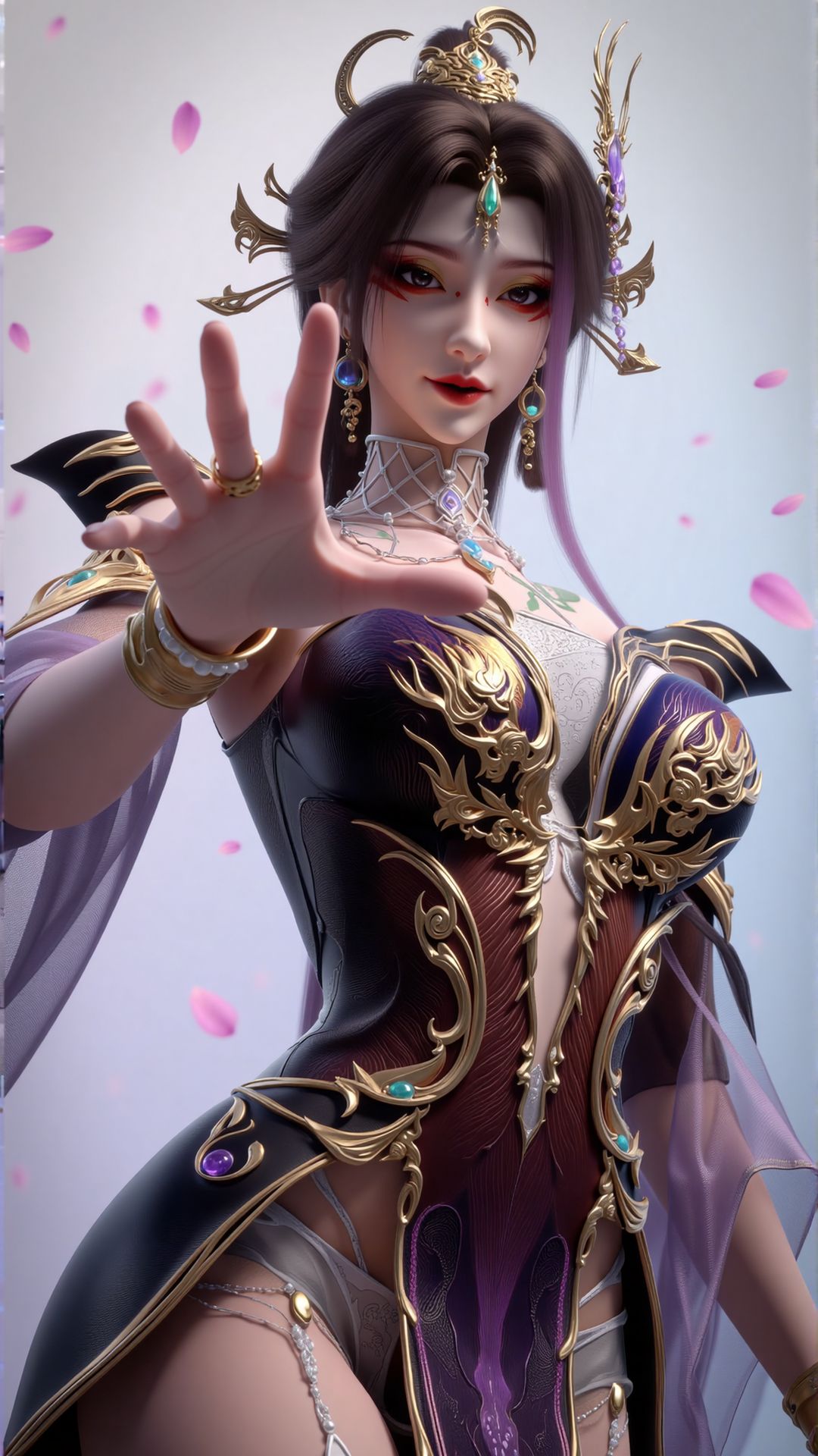 动漫人物角色 百炼成神 古佩儿 手机竖屏壁纸 背景图片 大长腿,第3张