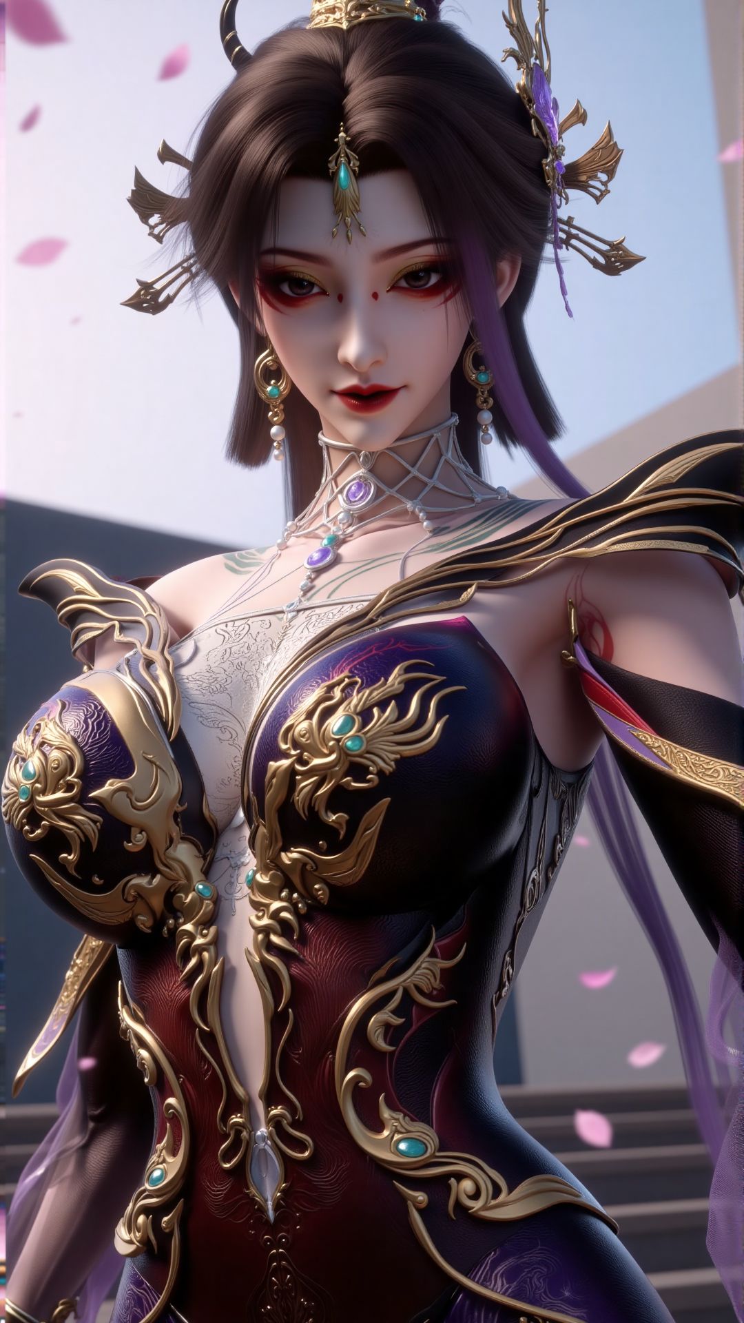 动漫人物角色 百炼成神 古佩儿 手机竖屏壁纸 背景图片 大长腿,第6张