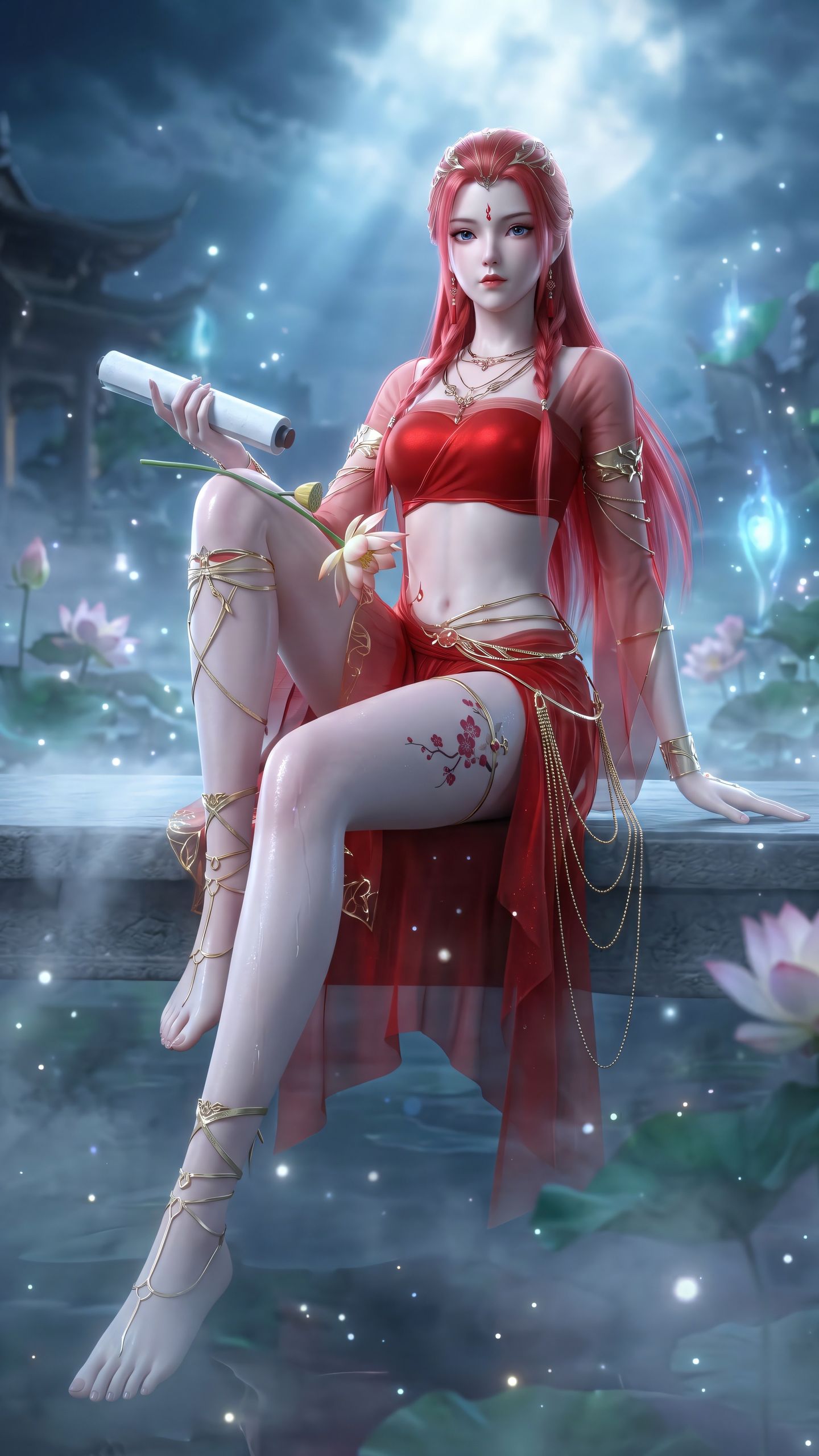 云澈的小娇妻 逆天邪神动画 茉莉 动漫美图在线下载 超高清 美腿,第4张