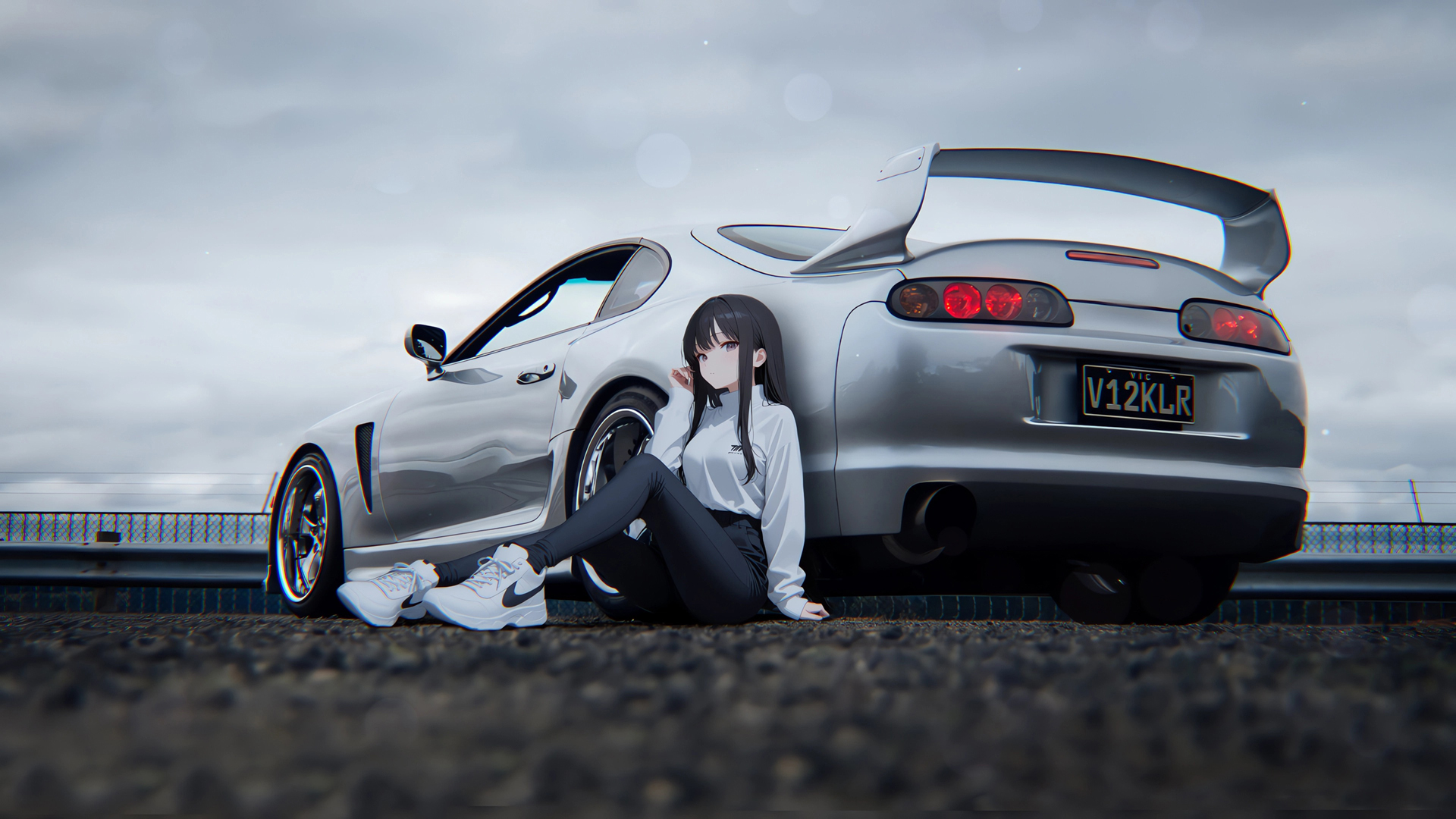 少女跑车 灰色地平线 动漫高清壁纸,第1张