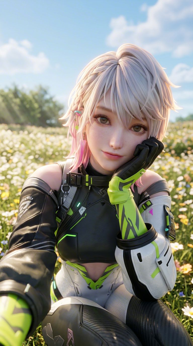 记忆24小时就会重置的少女，设定真是刀哇。镭明闪击 二创 记忆停留 游戏角色故事 梵妮,第1张